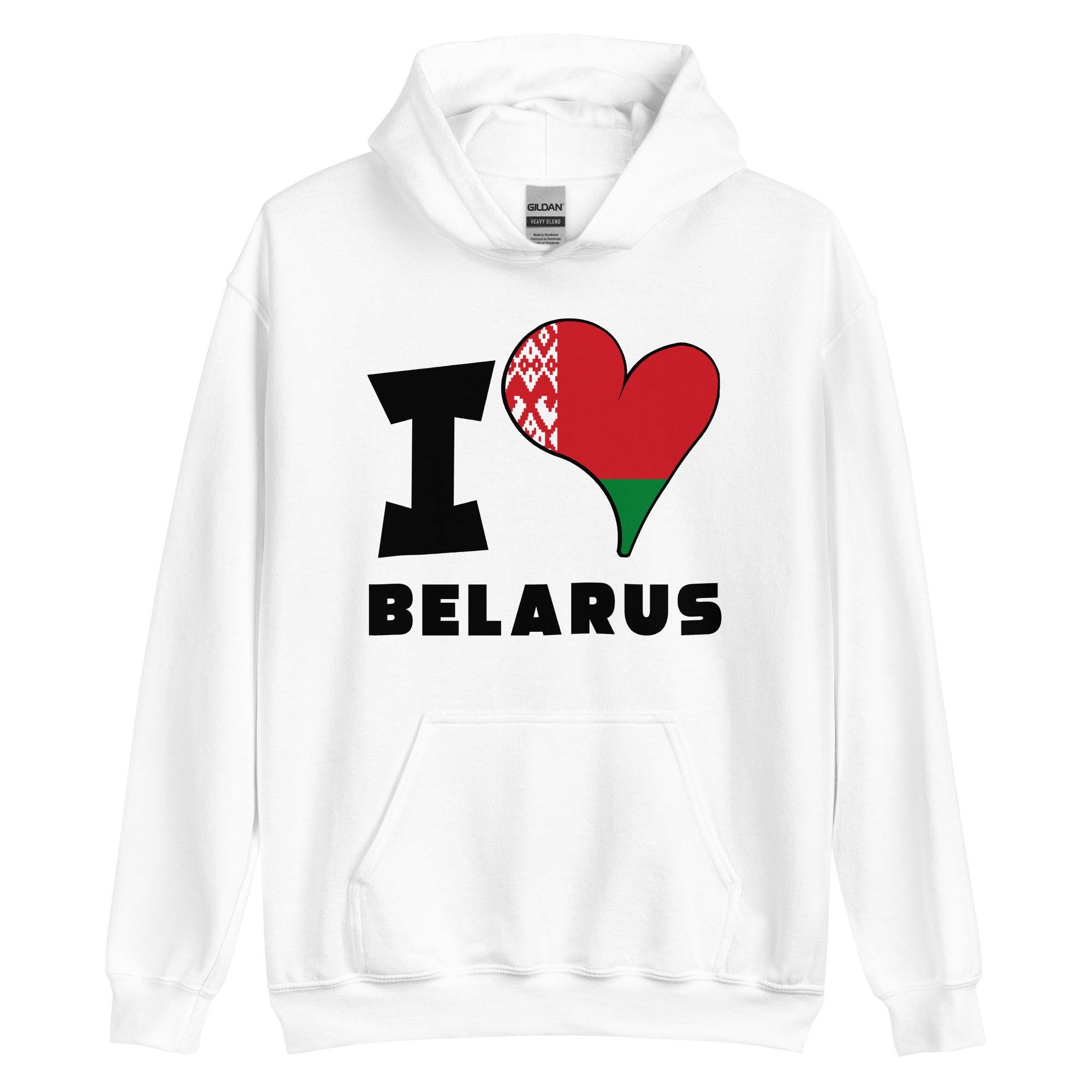 Unisex Hoodie - I Love Belarus Flag