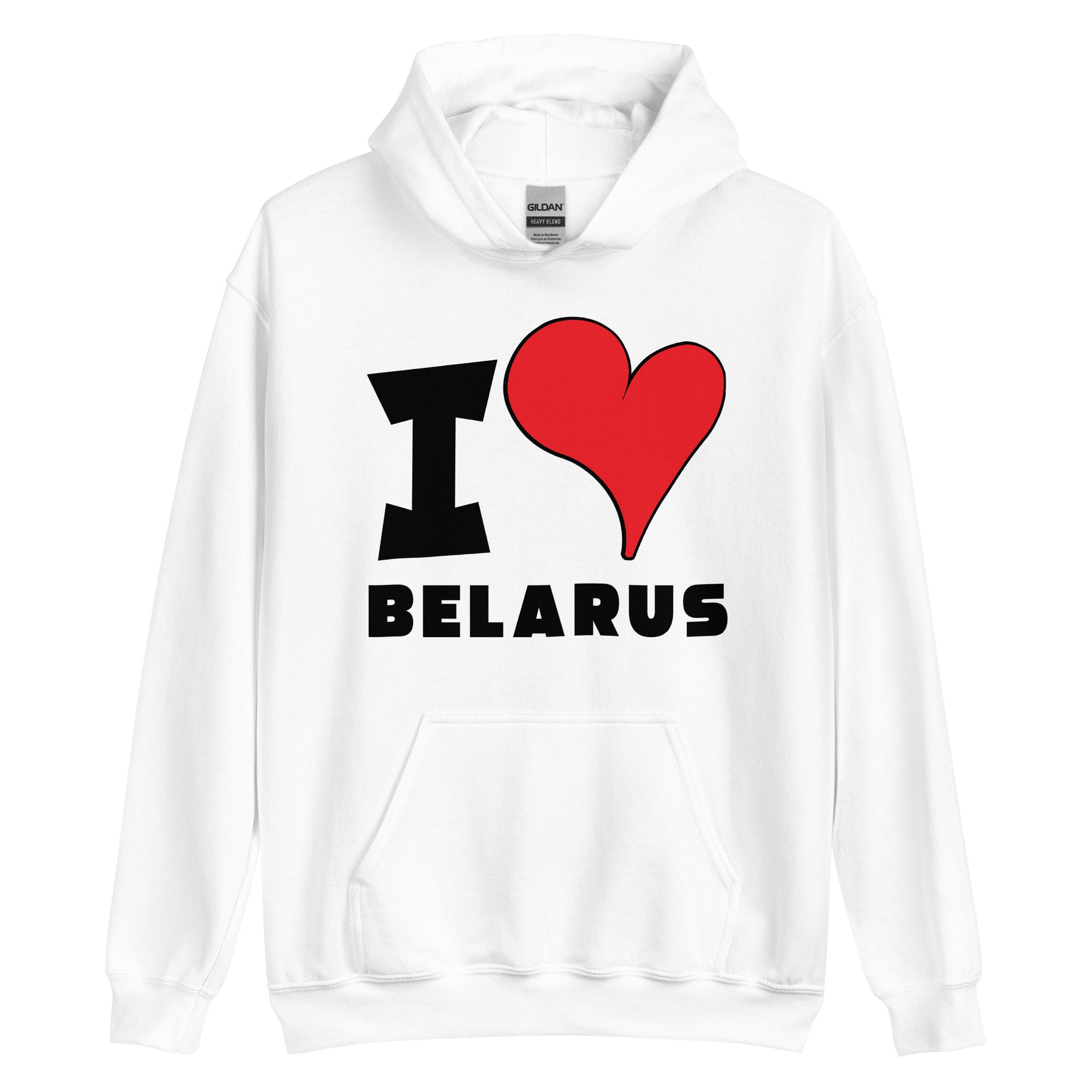 Unisex Hoodie - I Love Belarus Red