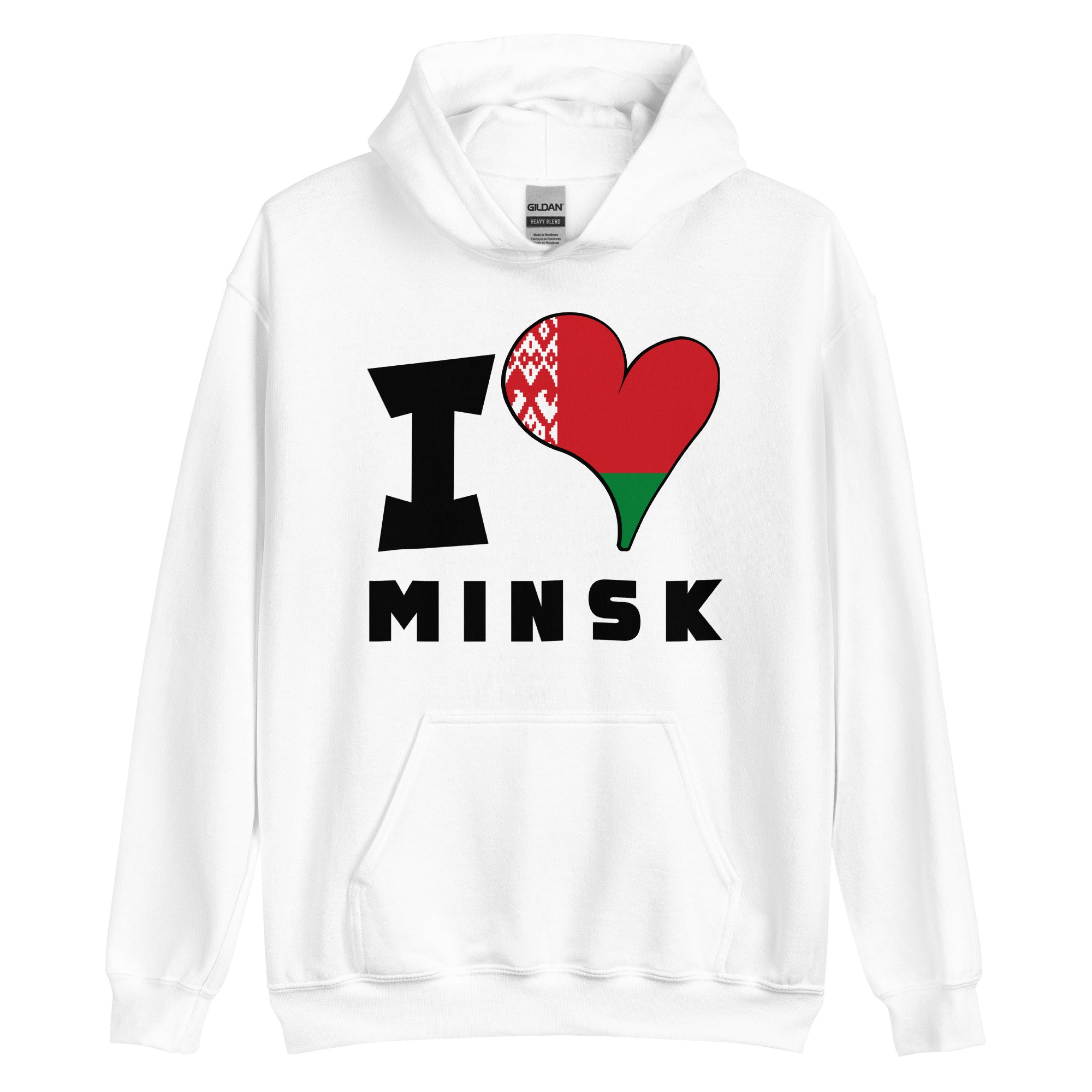 Unisex Hoodie - I Love Minsk Flag