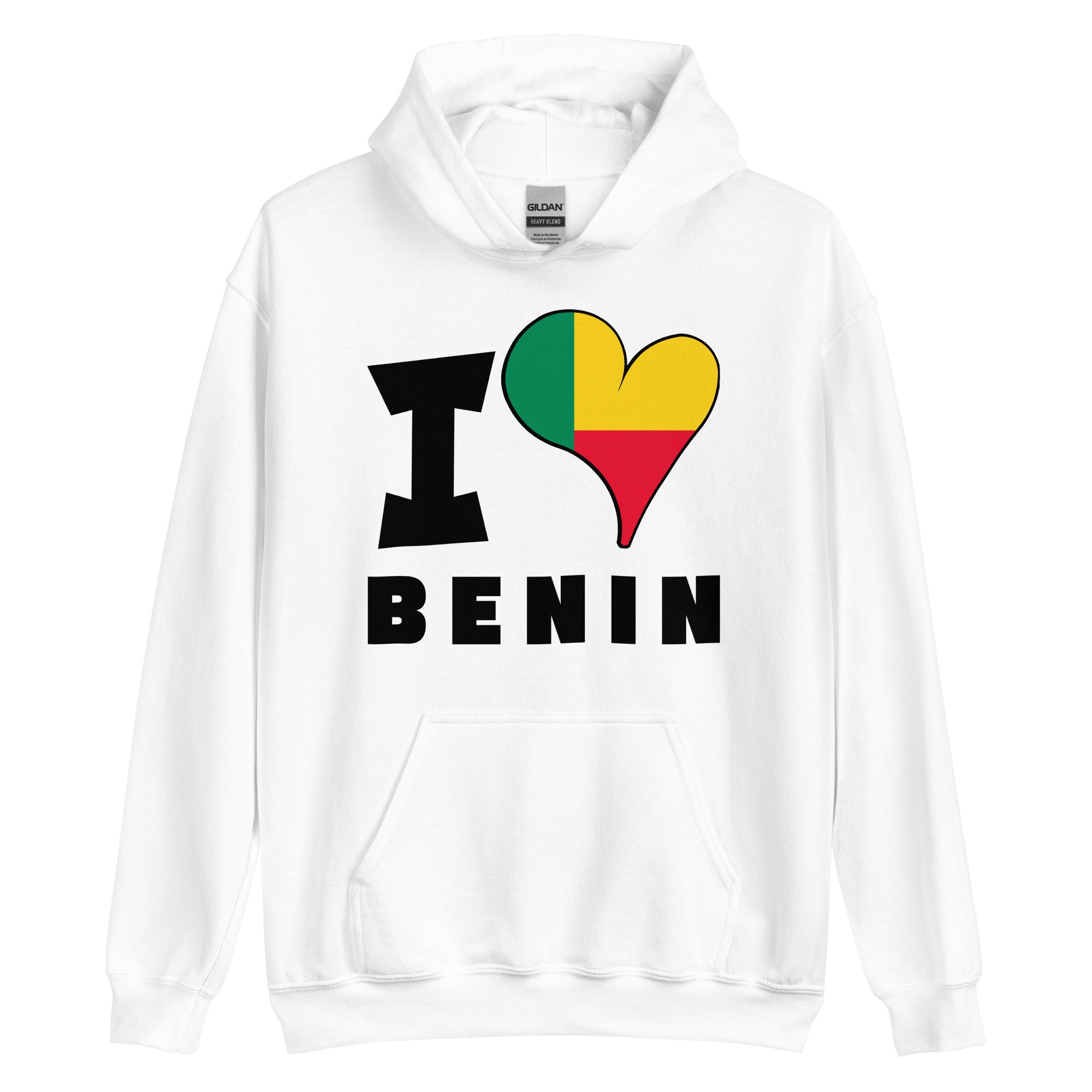 Unisex Hoodie - I Love Benin Flag