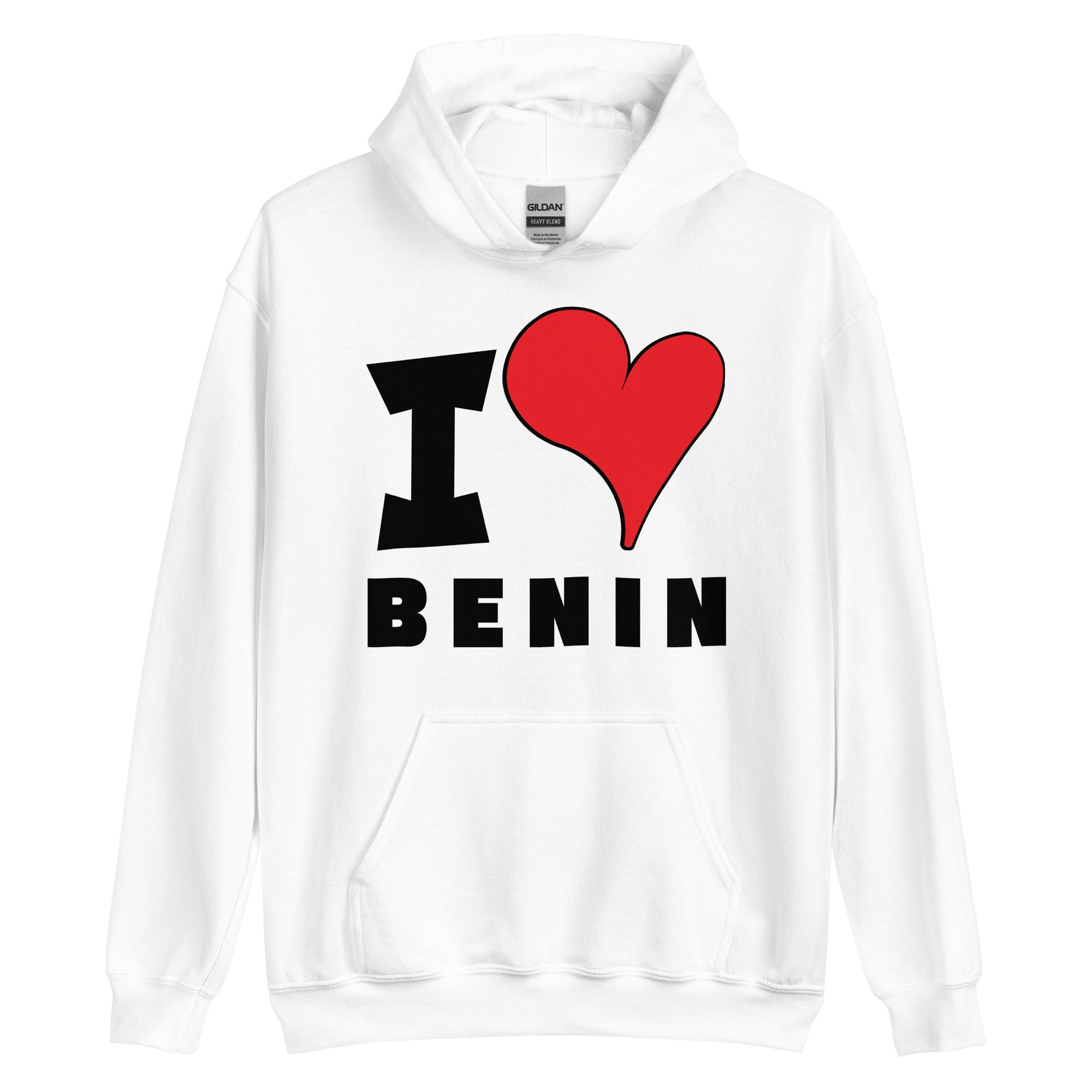 Unisex Hoodie - I Love Benin Red