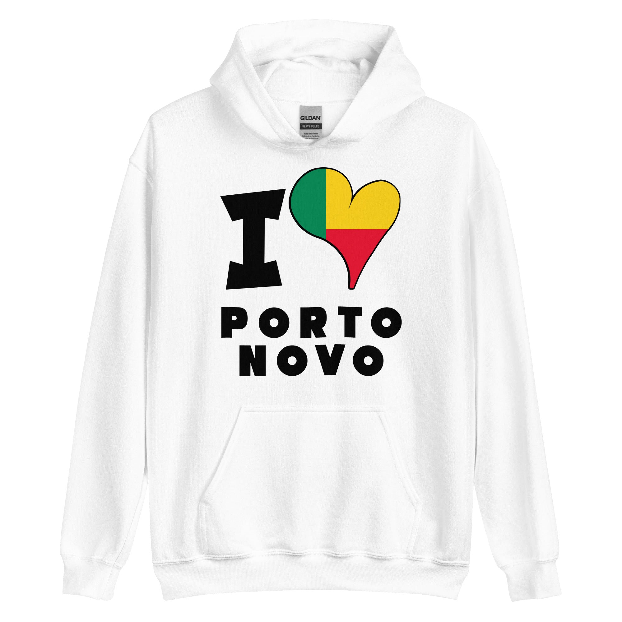 Unisex Hoodie - I Love Porto-Novo Flag