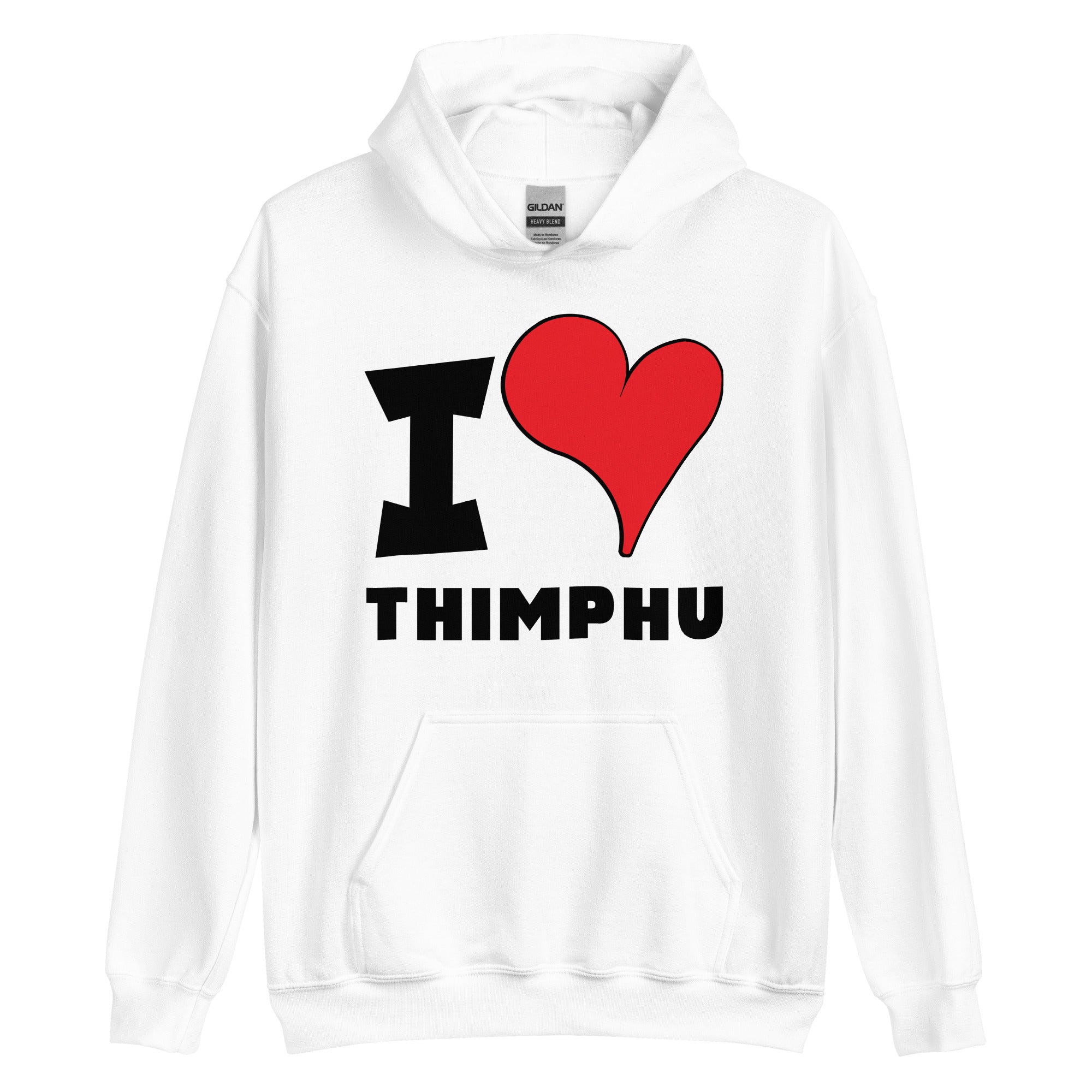 Unisex Hoodie - I Love Thimphu Red