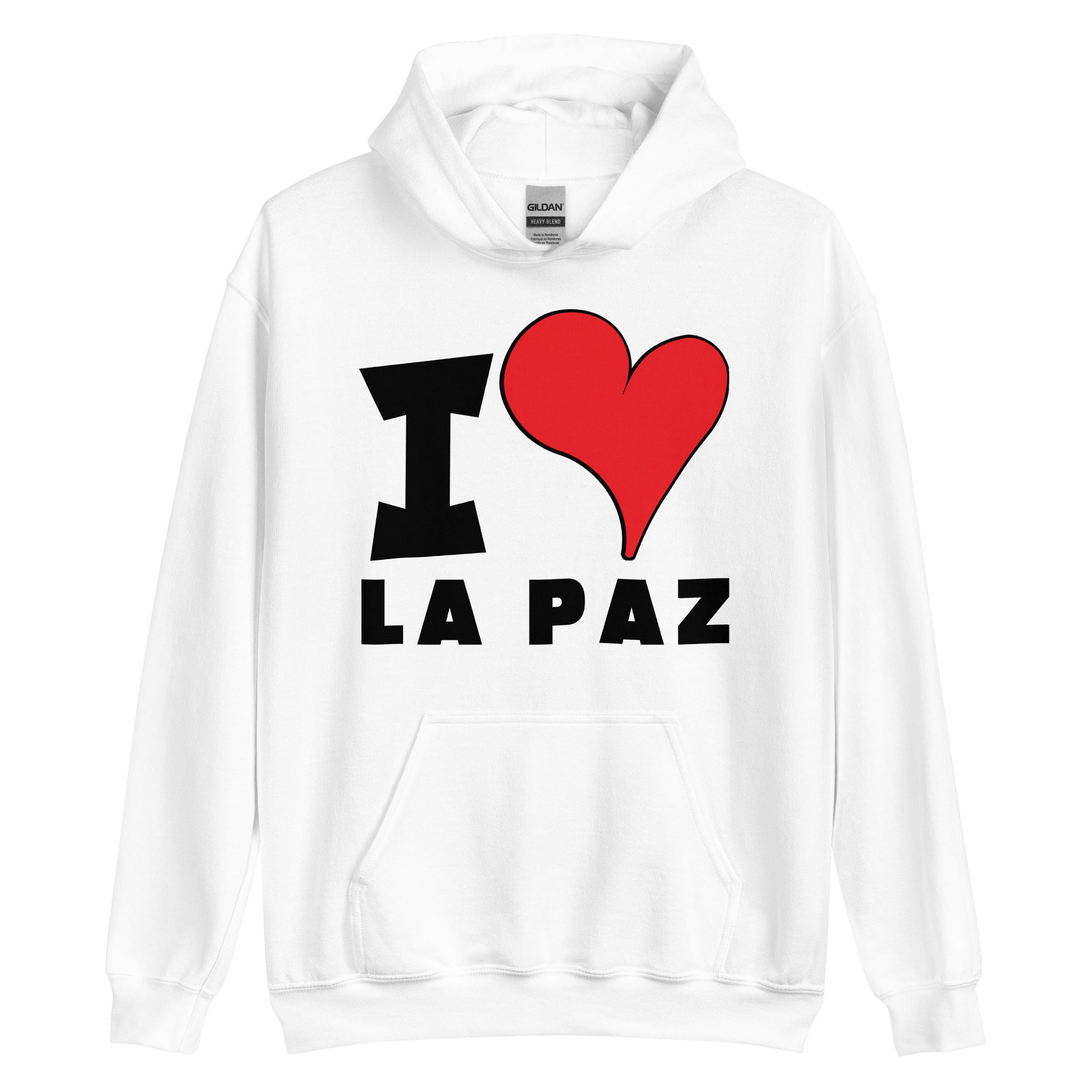 Unisex Hoodie - I Love La Paz Red