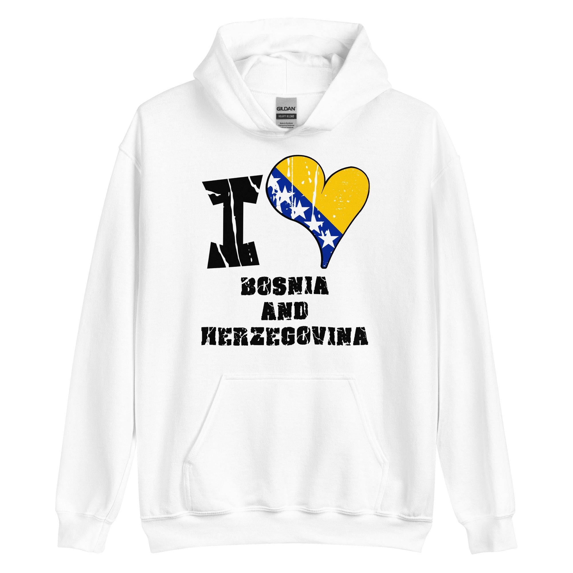 Unisex Hoodie - I Love Bosnia and Herzegovina