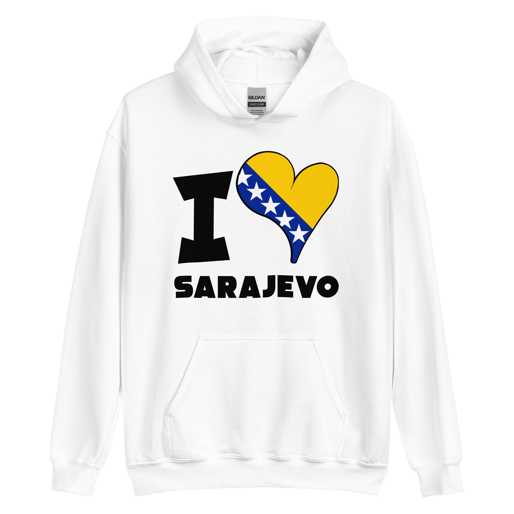 Unisex Hoodie - I Love Sarajevo Flag