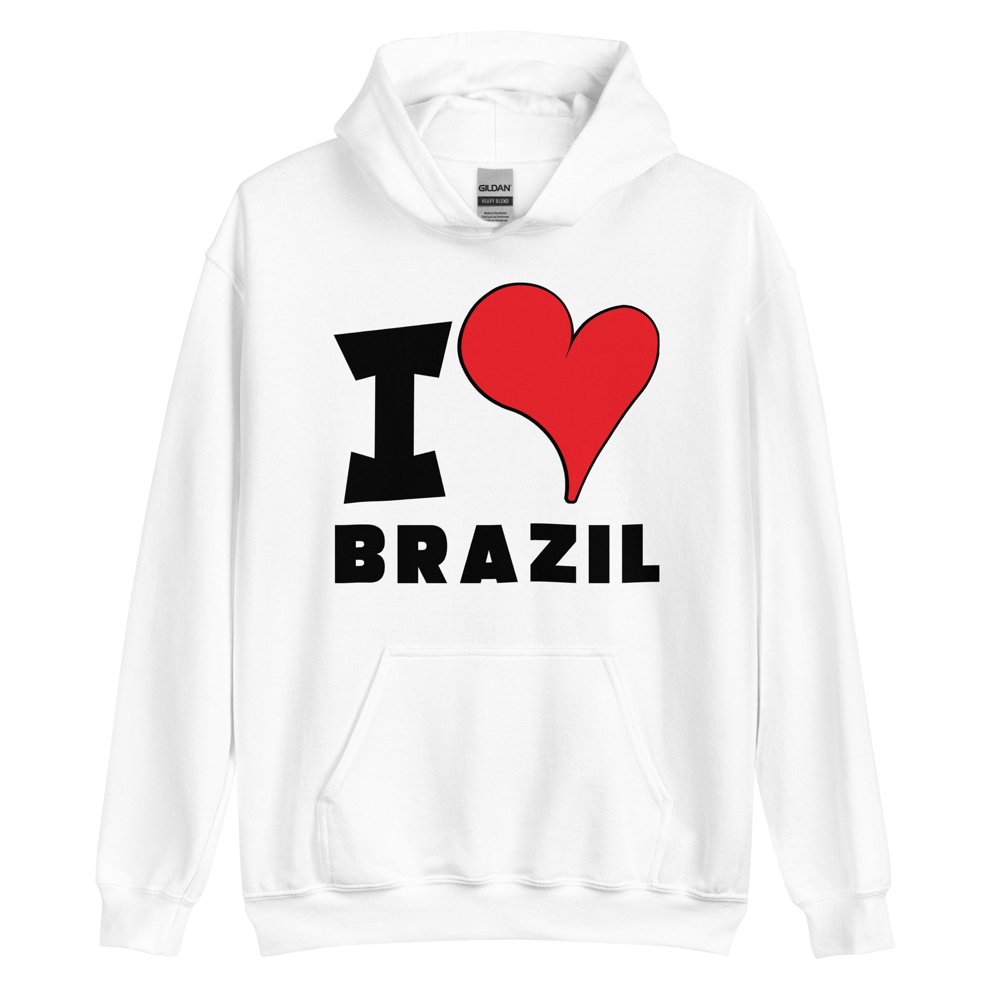 Unisex Hoodie - I Love Brazil Red