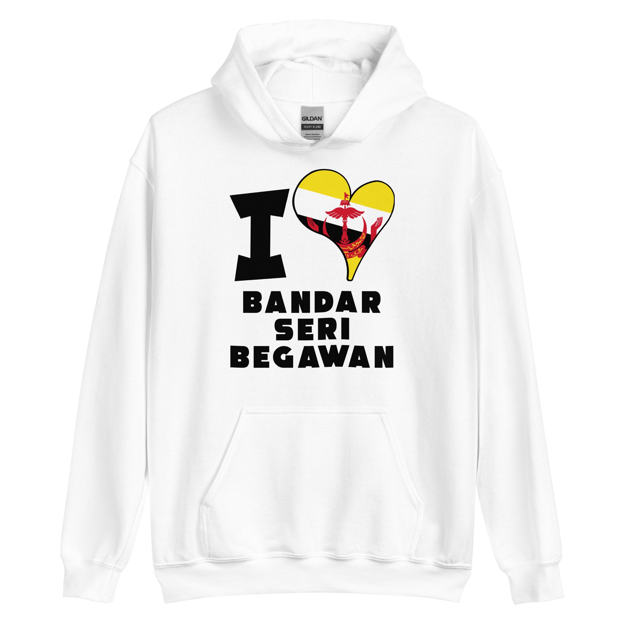 Unisex Hoodie - I Love Bandar Seri Begawan Flag