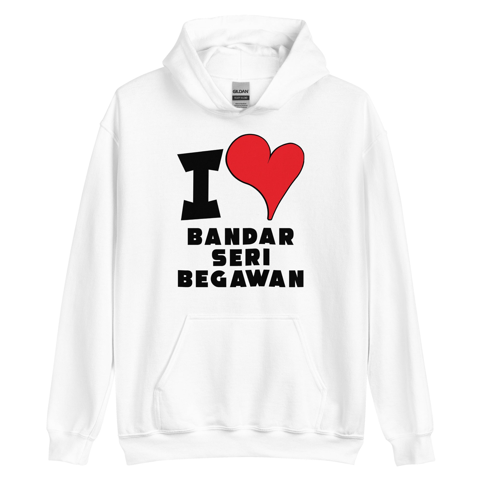 Unisex Hoodie - I Love Bandar Seri Begawan Red