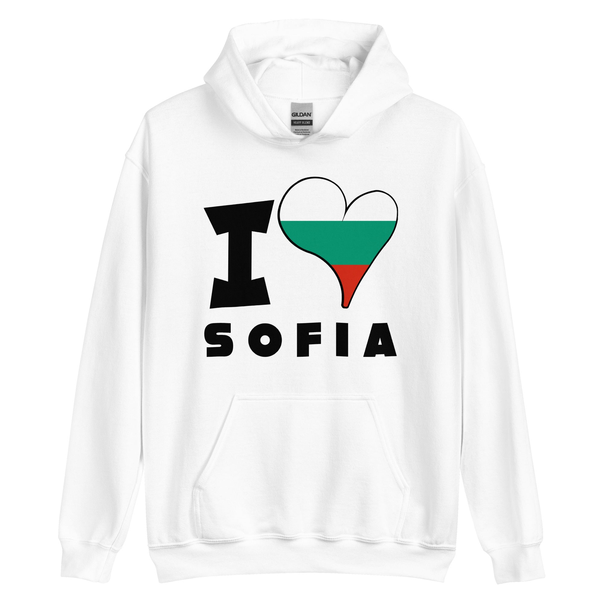 Unisex Hoodie - I Love Sofia Flag