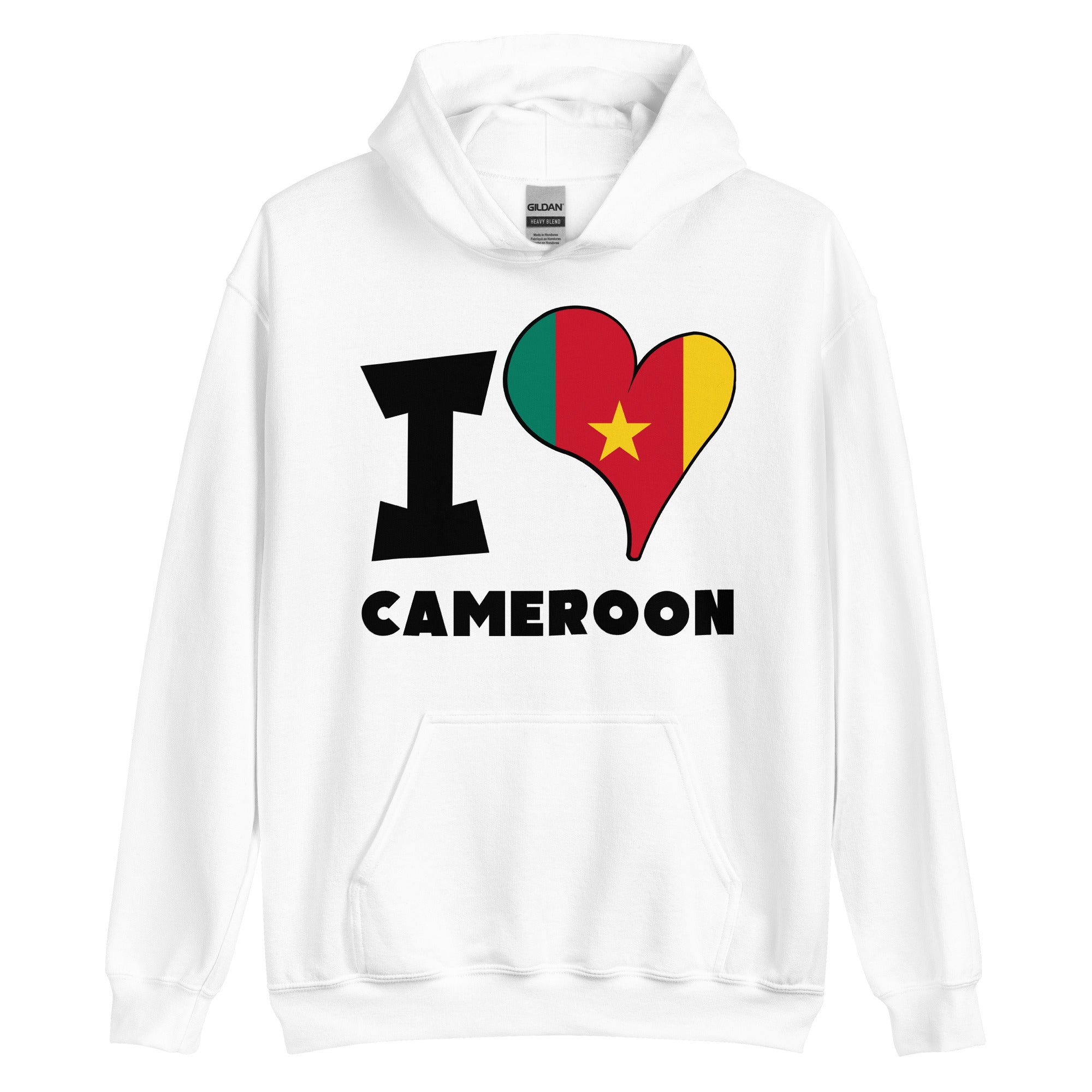 Unisex Hoodie - I Love Cameroon Flag