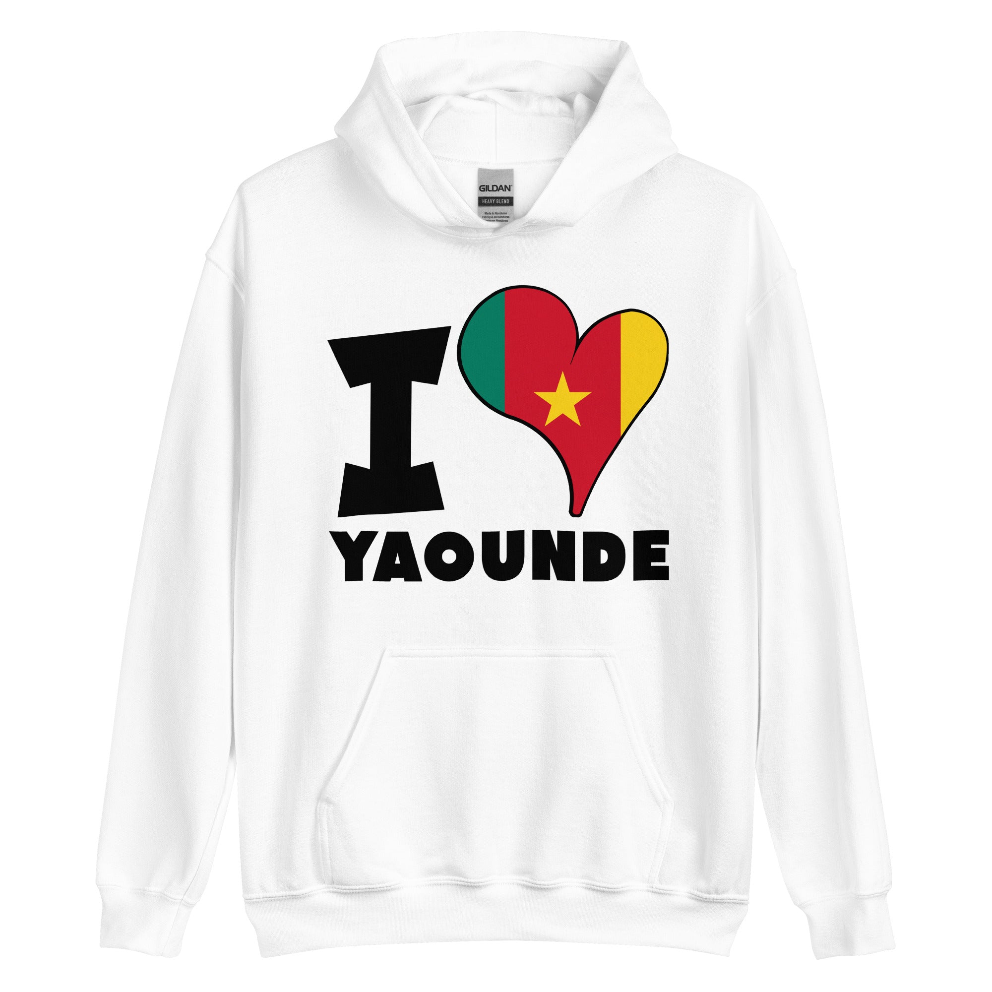 Unisex Hoodie - I Love Yaoundé Flag