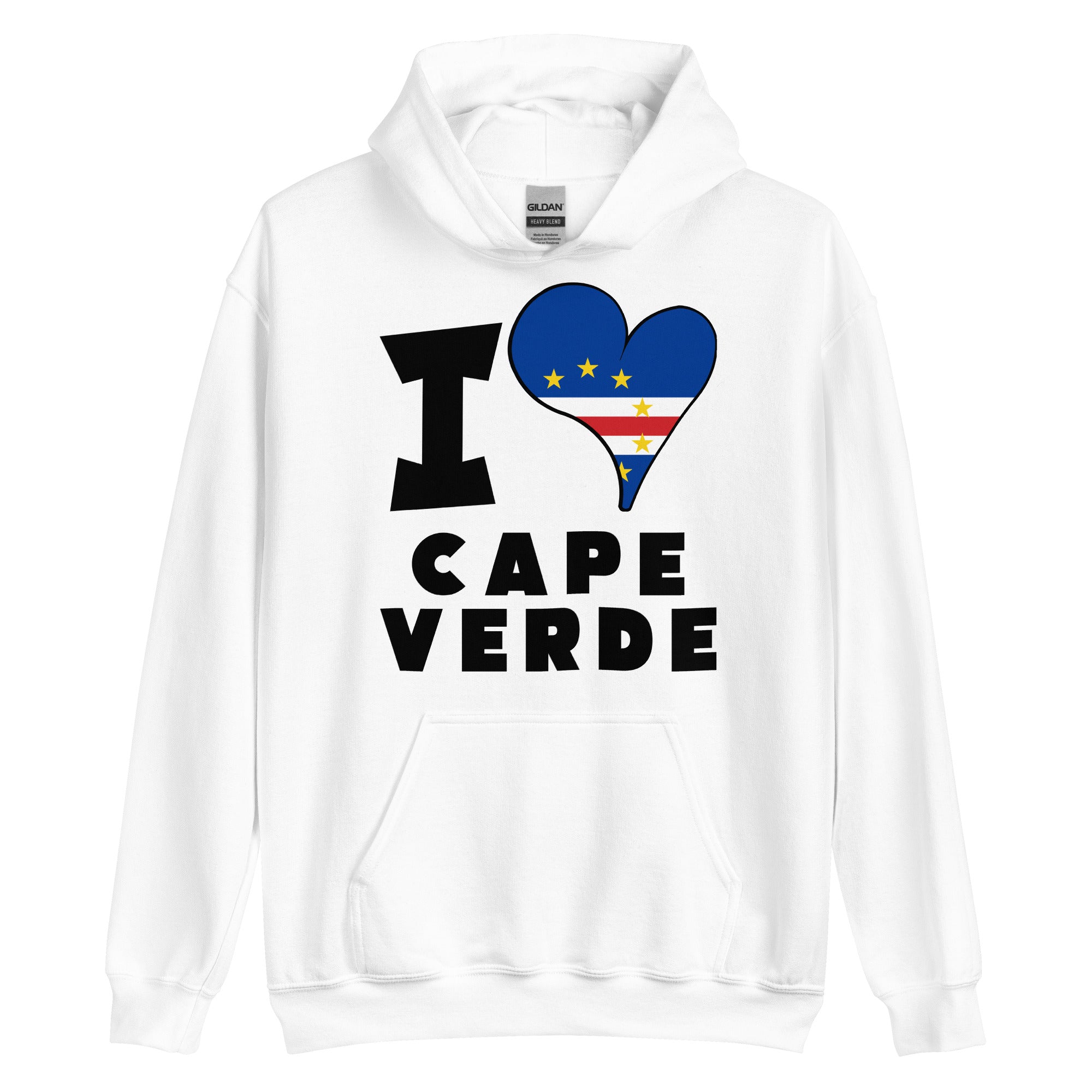 Unisex Hoodie - I Love Cape Verde Flag