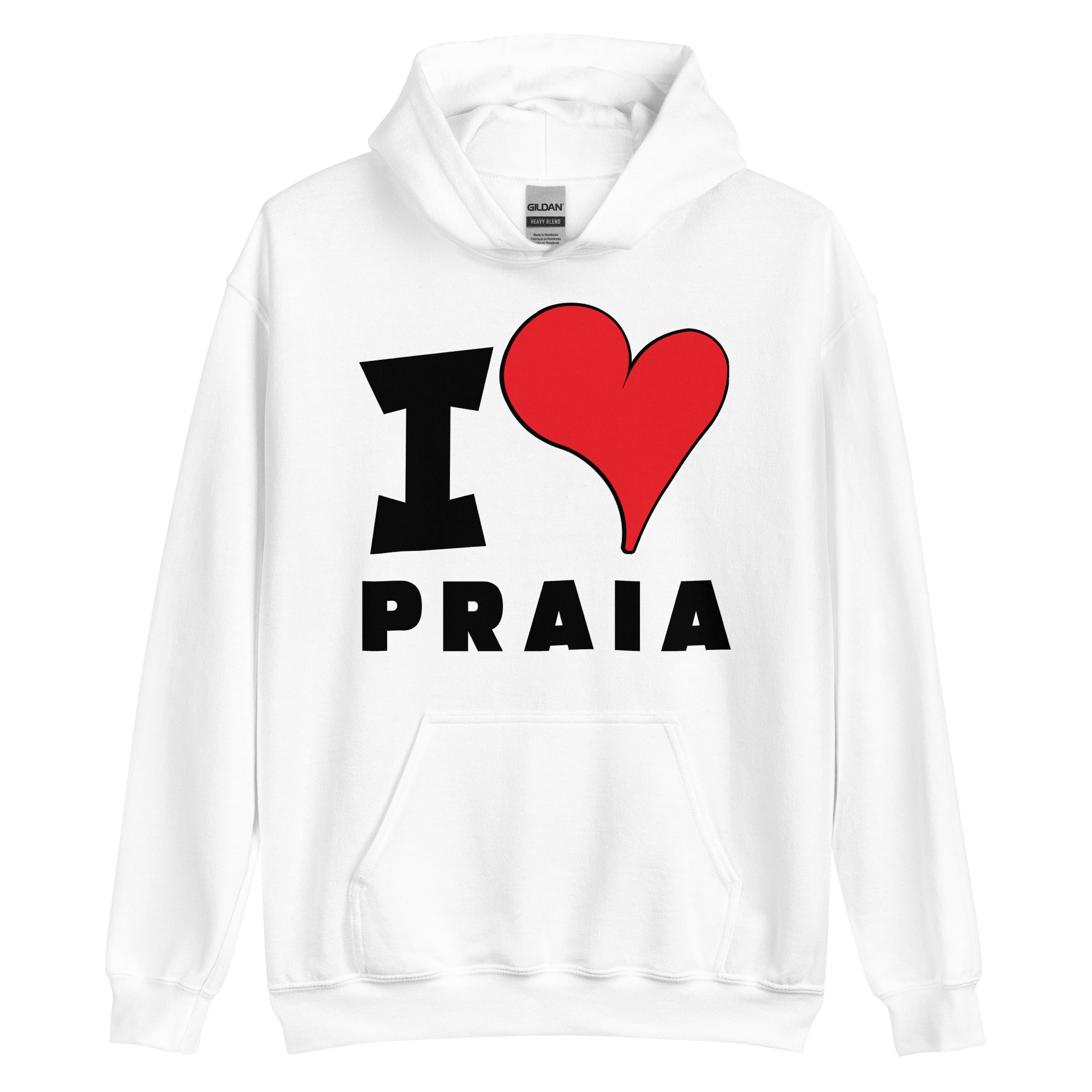 Unisex Hoodie - I Love Praia Red