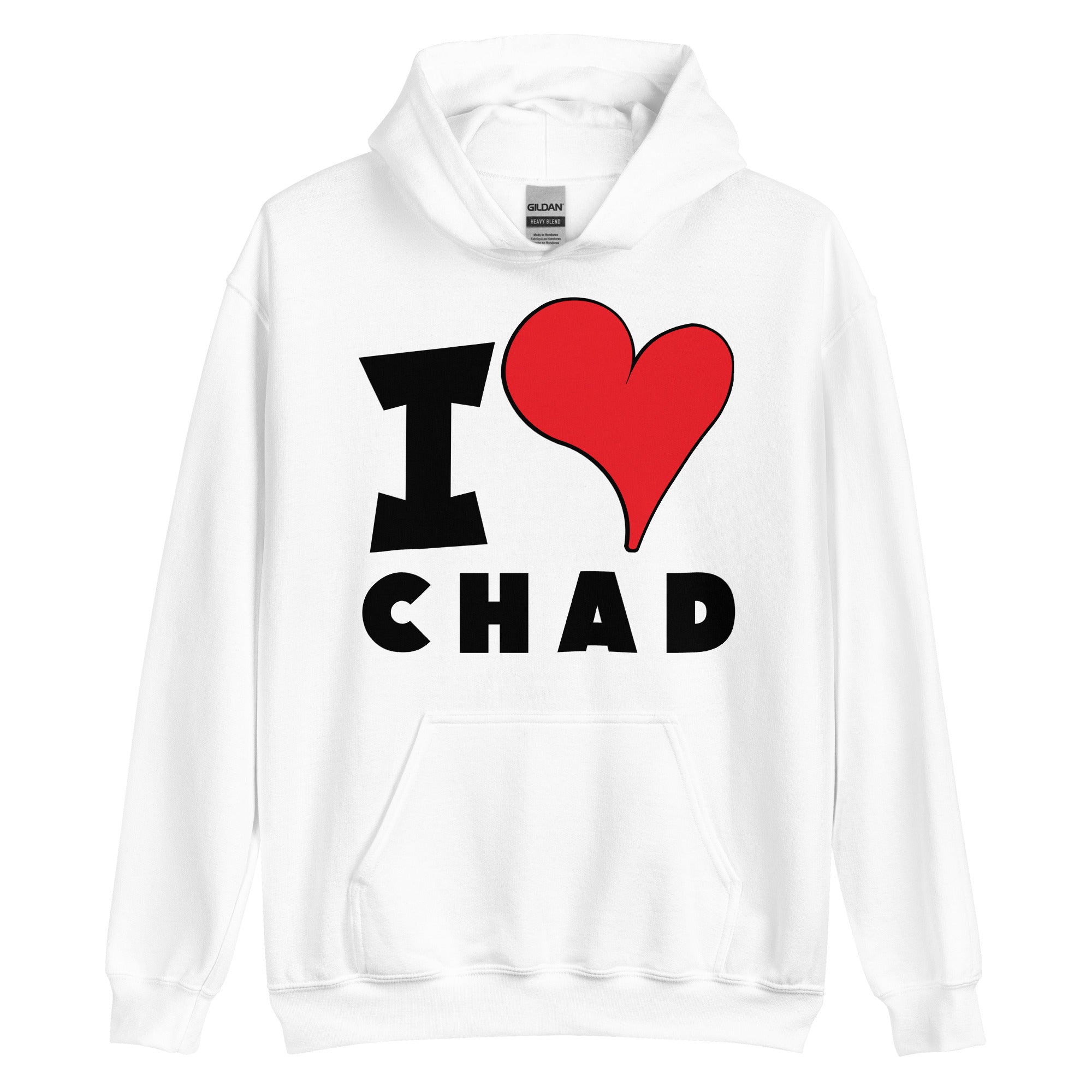 Unisex Hoodie - I Love Chad Red