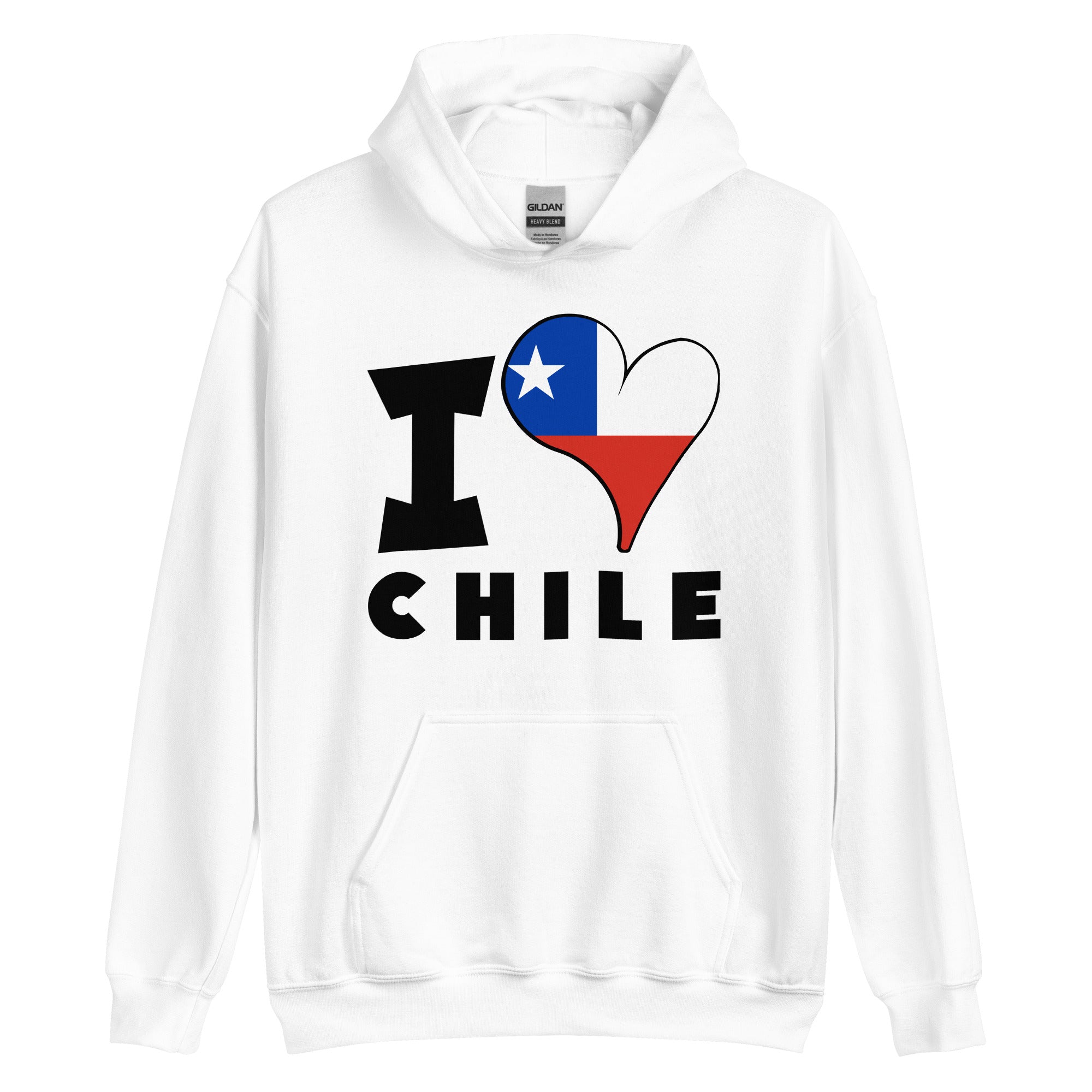 Unisex Hoodie - I Love Chile Flag