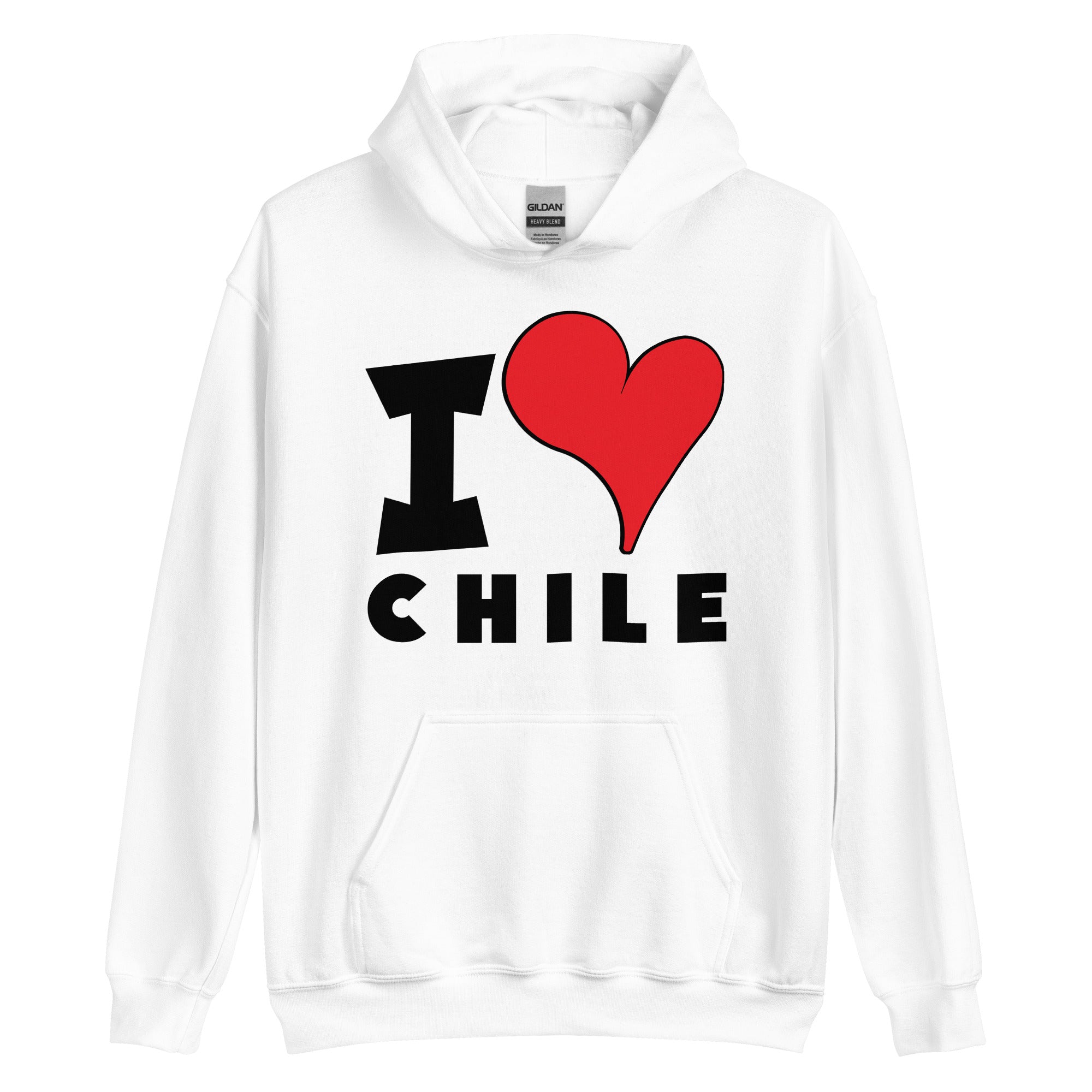 Unisex Hoodie - I Love Chile Red