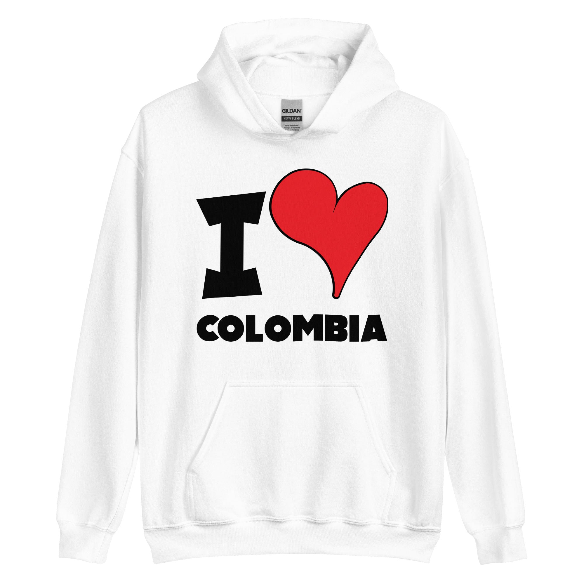 Unisex Hoodie - I Love Colombia Red