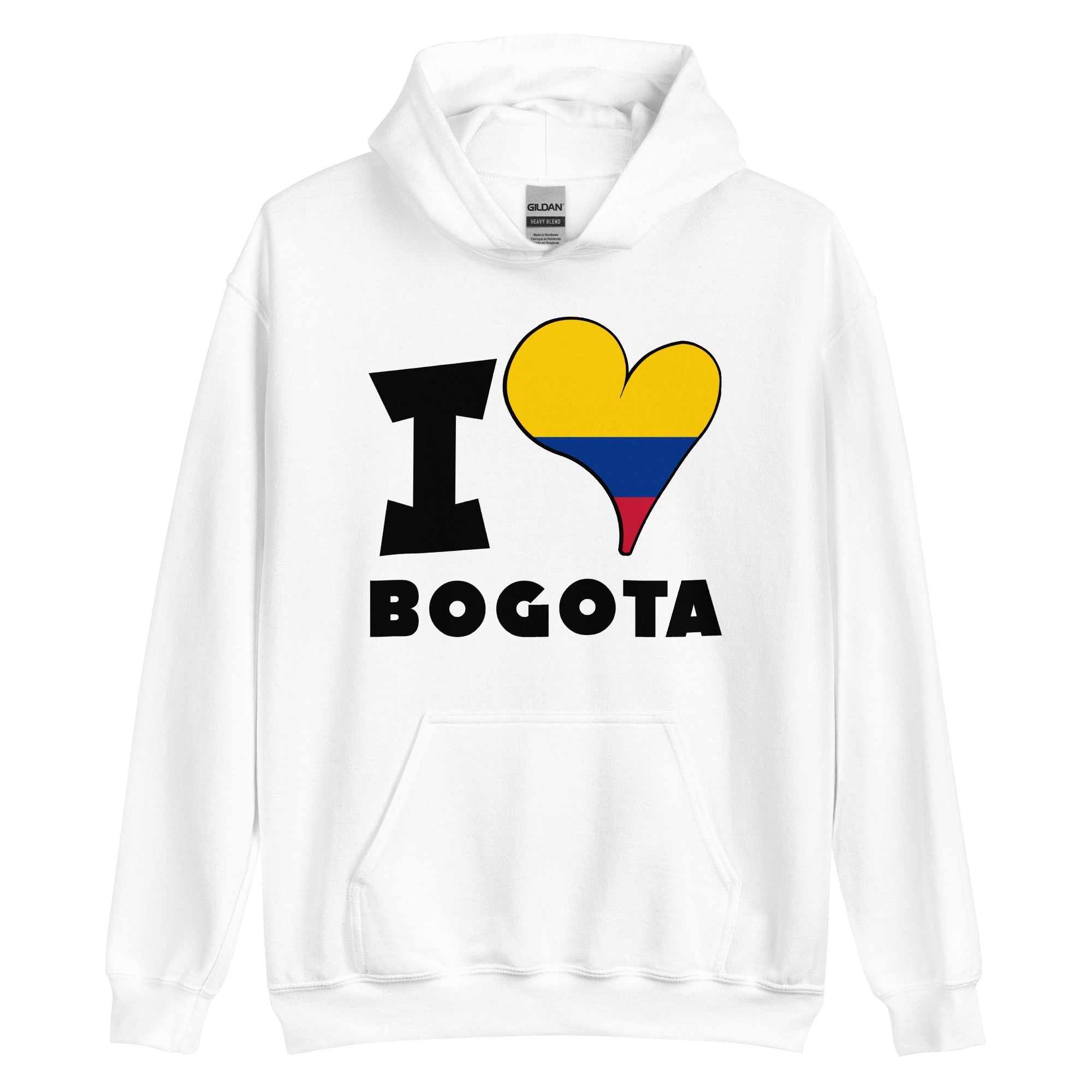 Unisex Hoodie - I Love Bogotá Flag