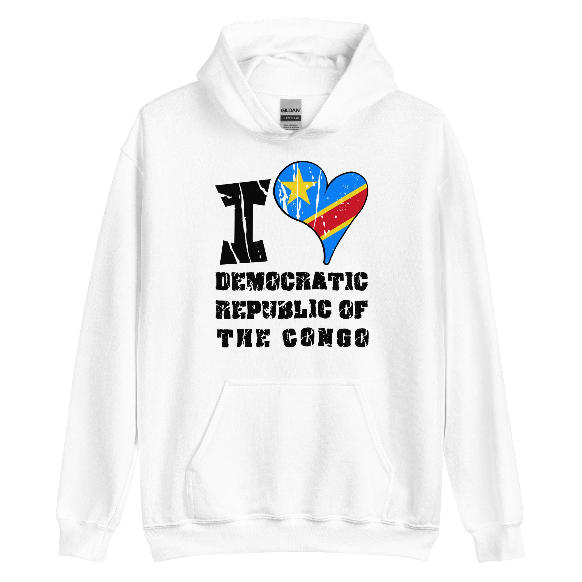 Unisex Hoodie - I Love Democratic Republic of the Congo