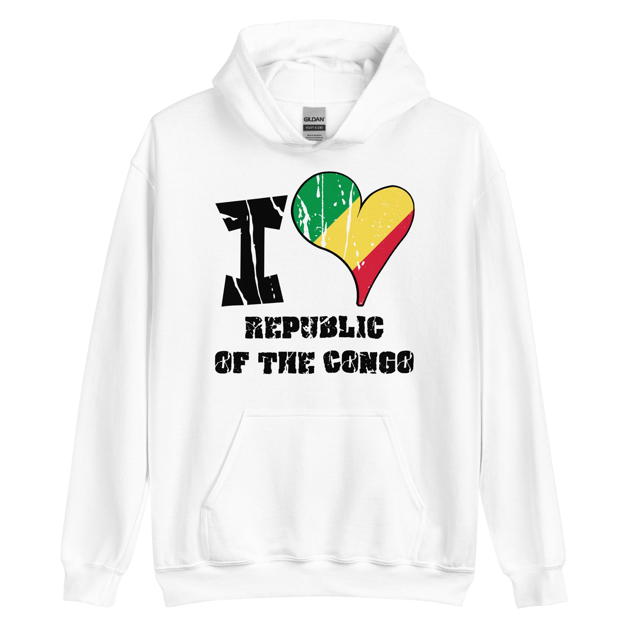 Unisex Hoodie - I Love Republic of the Congo