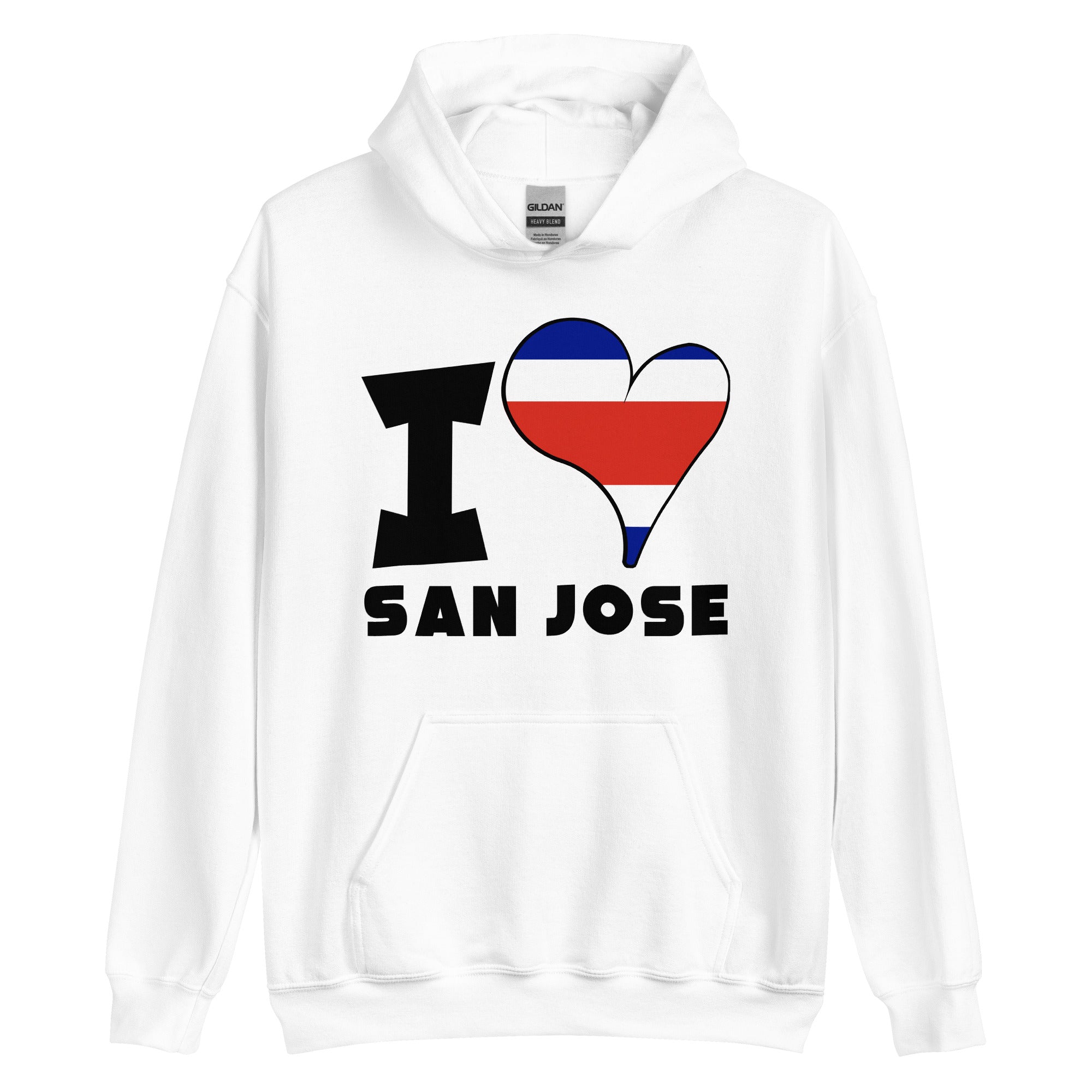 Unisex Hoodie - I Love San José Flag