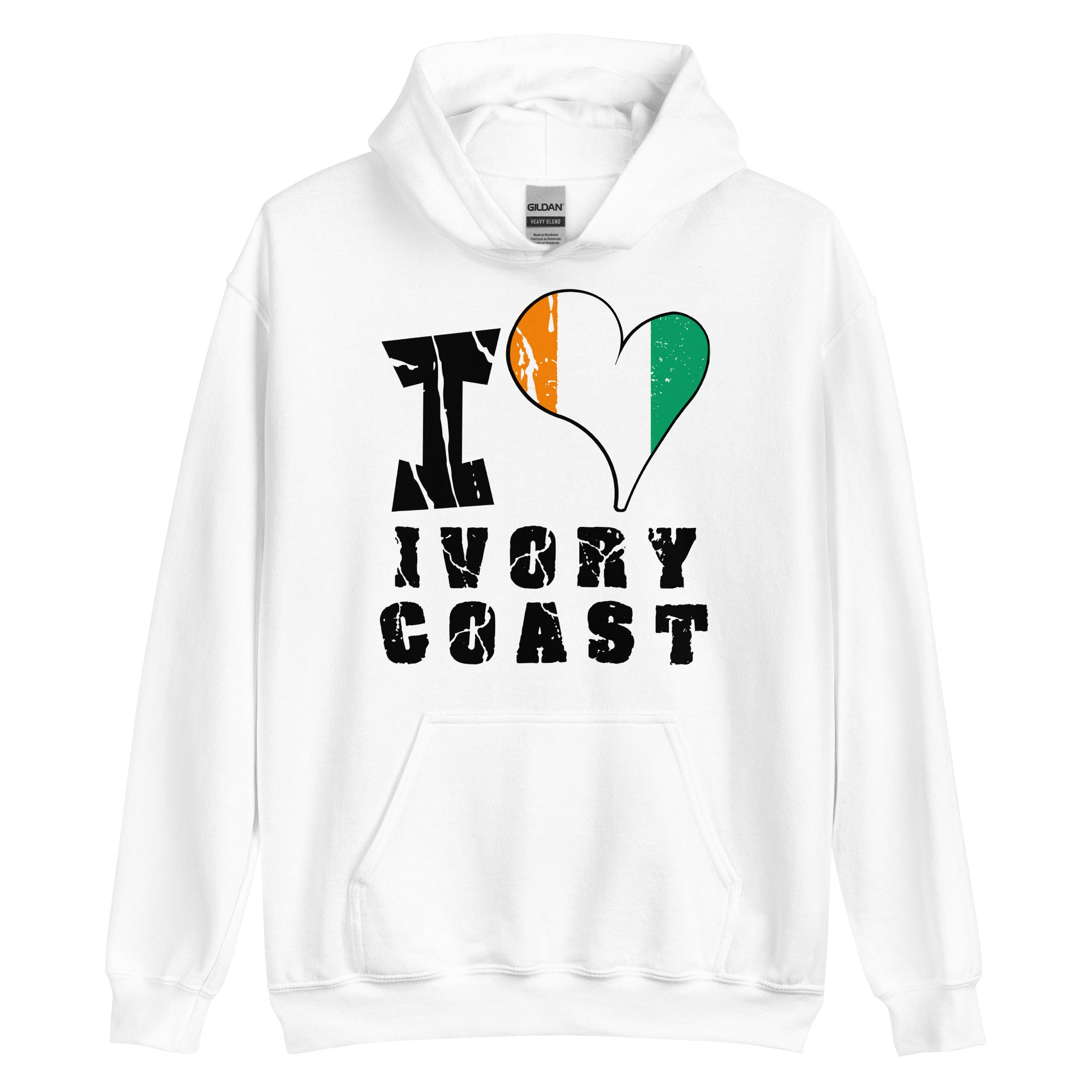 Unisex Hoodie - I Love Ivory Coast