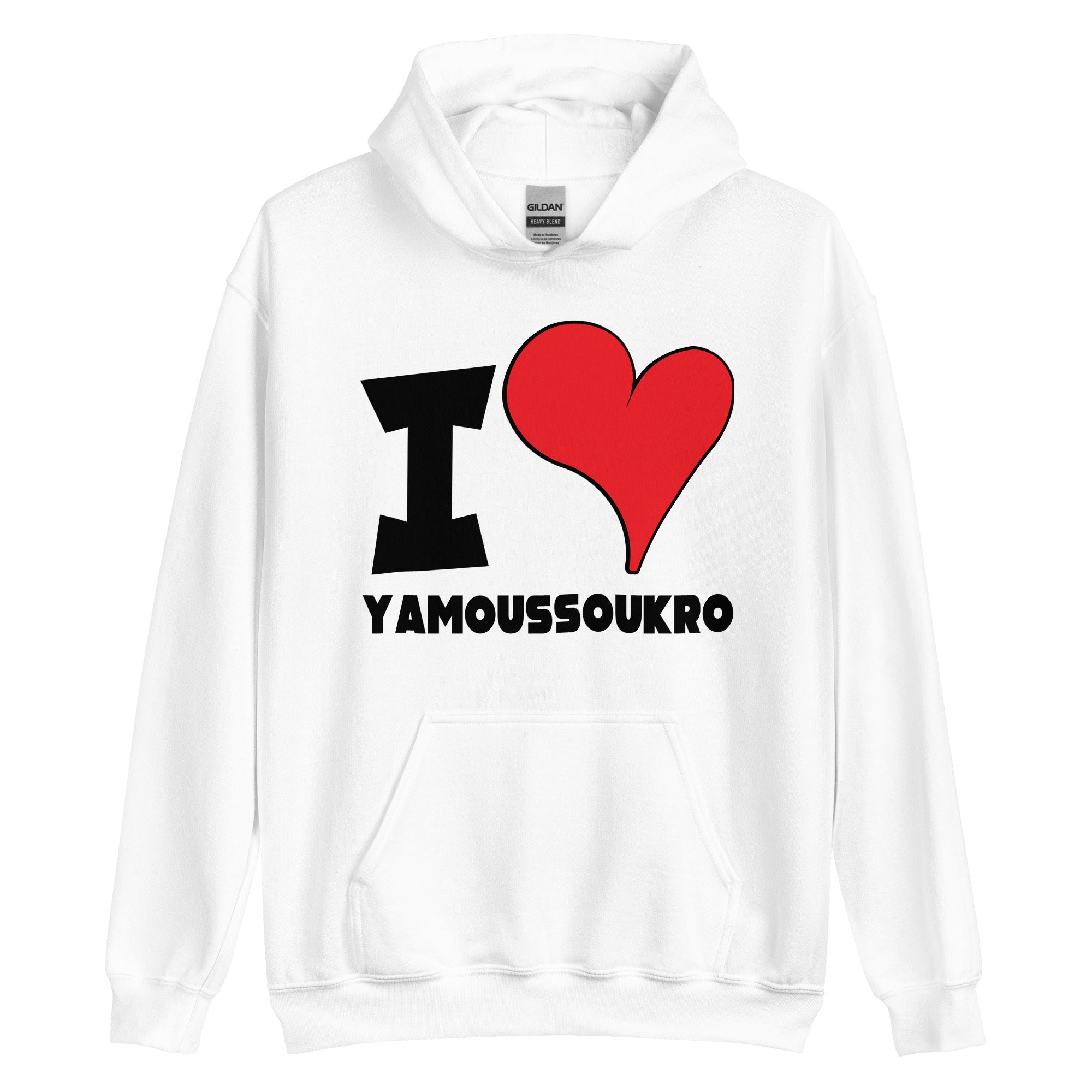 Unisex Hoodie - I Love Yamoussoukro Red