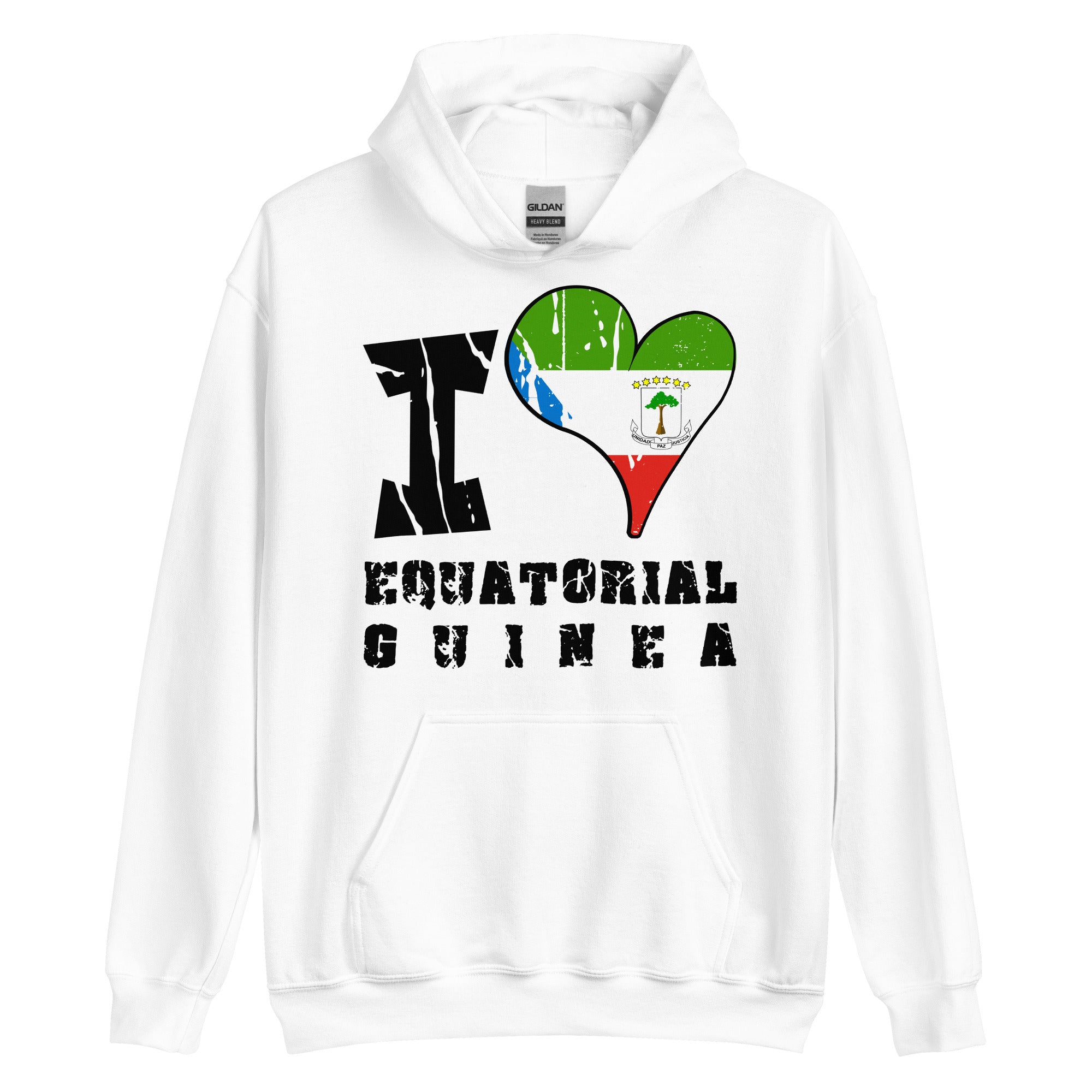 Unisex Hoodie - I Love Equatorial Guinea