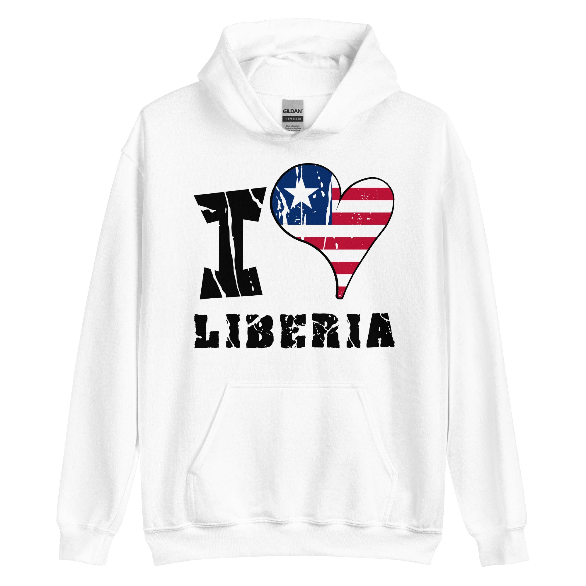 Unisex Hoodie - I Love Liberia