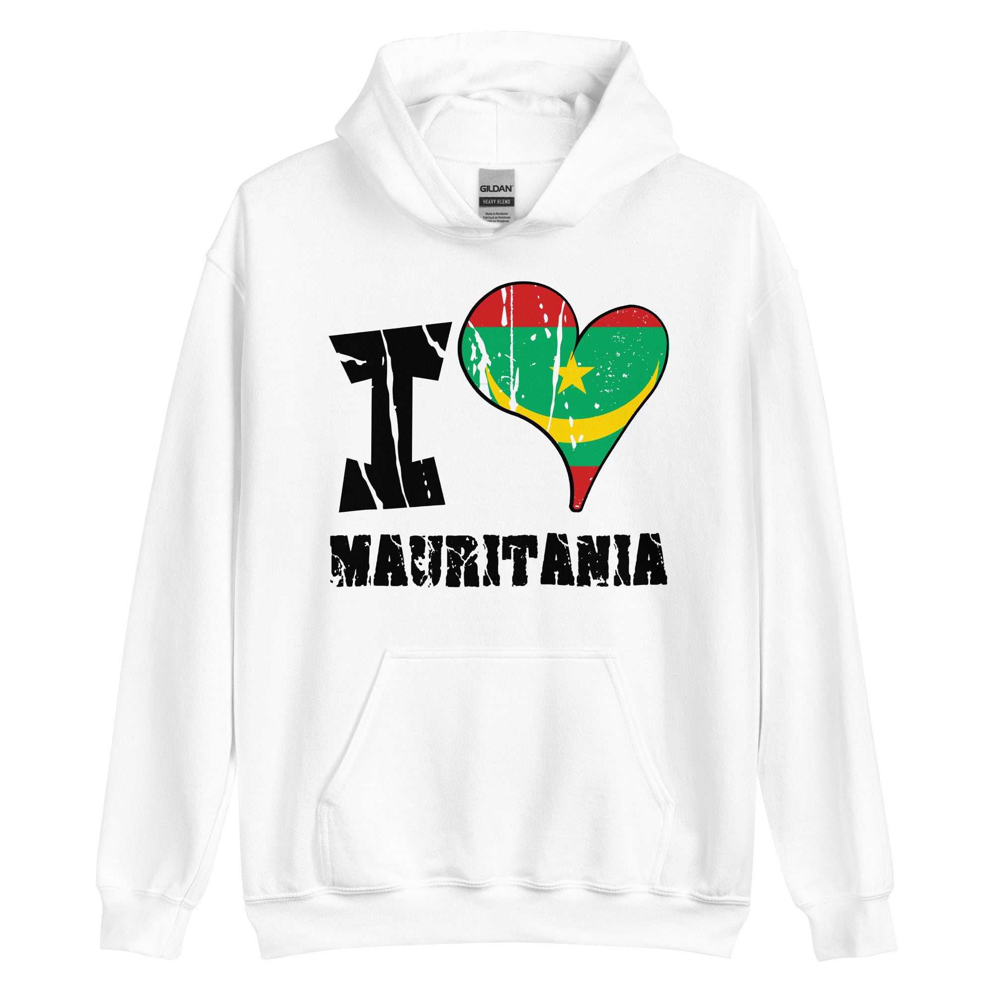 Unisex Hoodie - I Love Mauritania