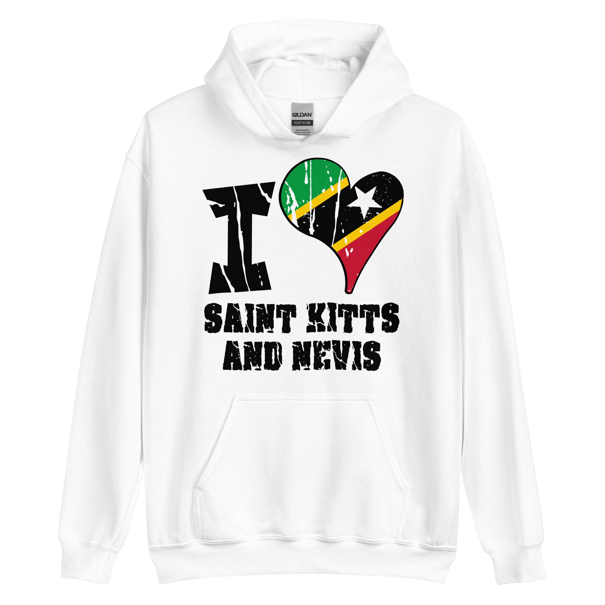 Unisex Hoodie - I Love Saint Kitts and Nevis