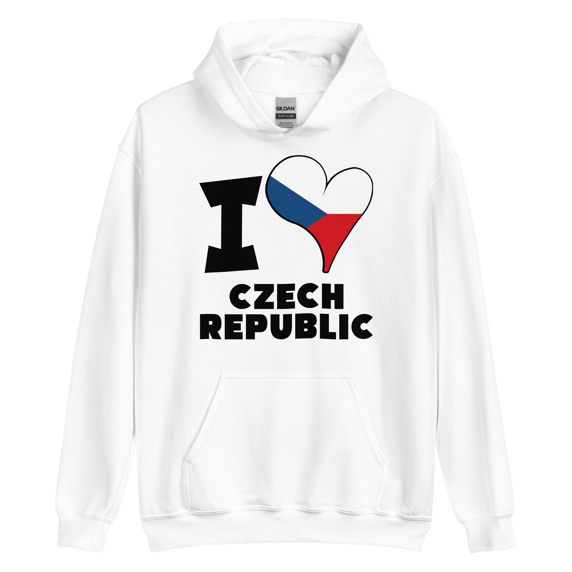 Unisex Hoodie - I Love Czech Republic Flag