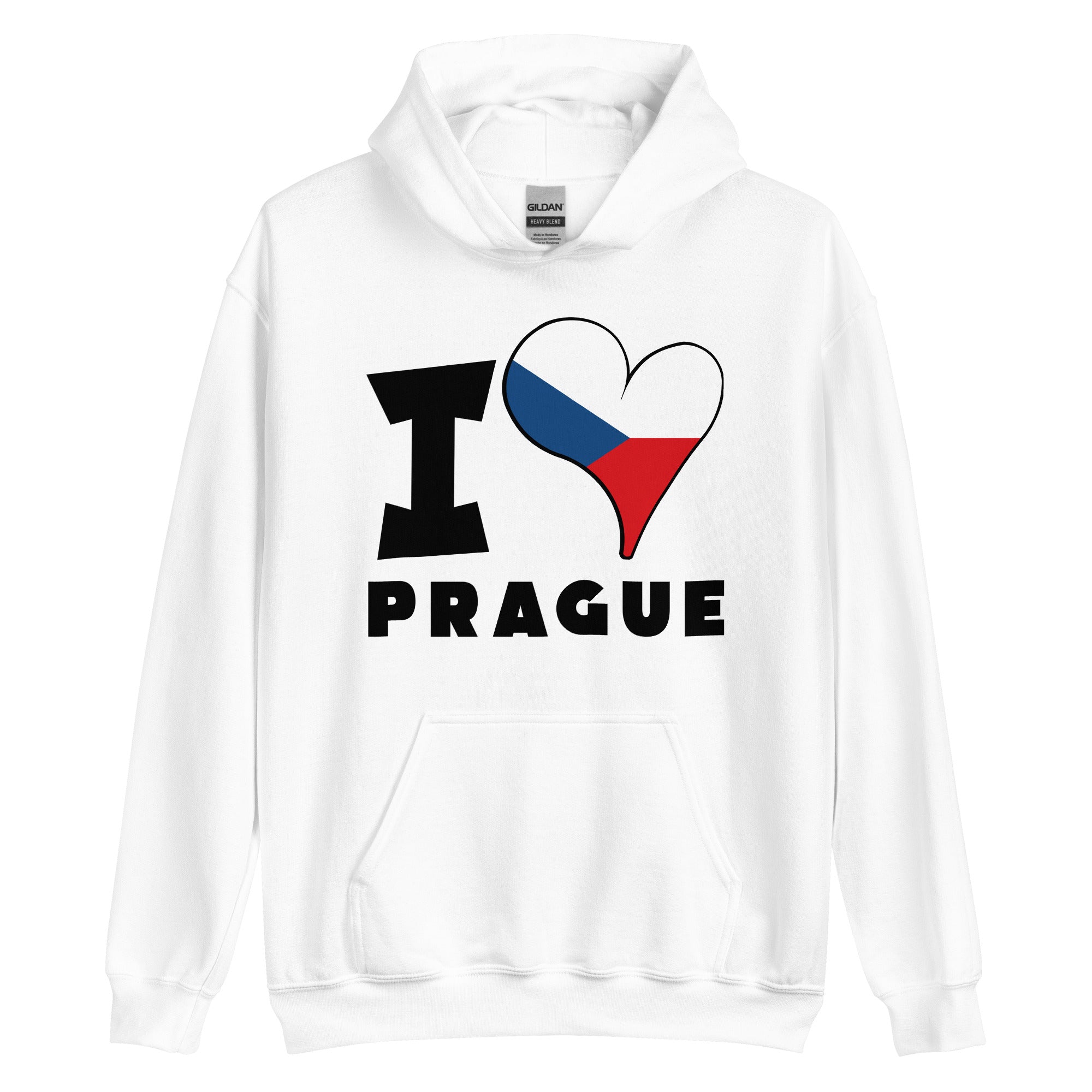 Unisex Hoodie - I Love Prague Flag