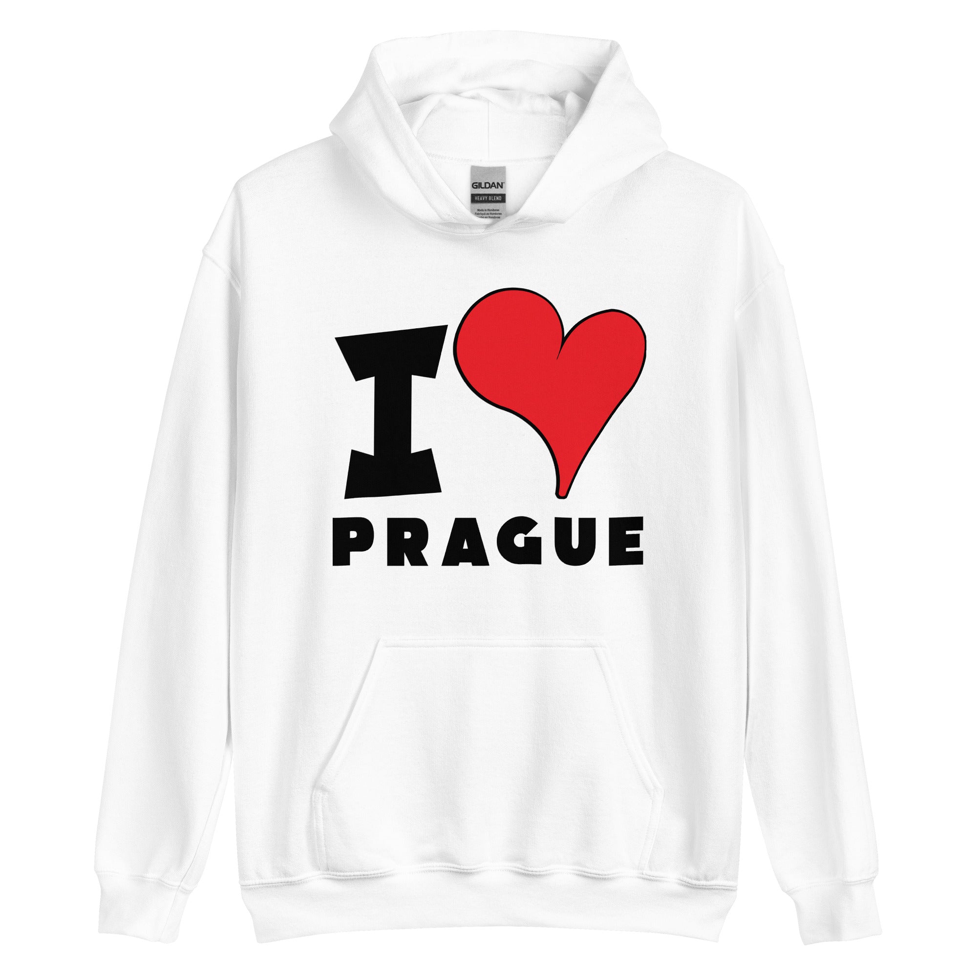 Unisex Hoodie - I Love Prague Red