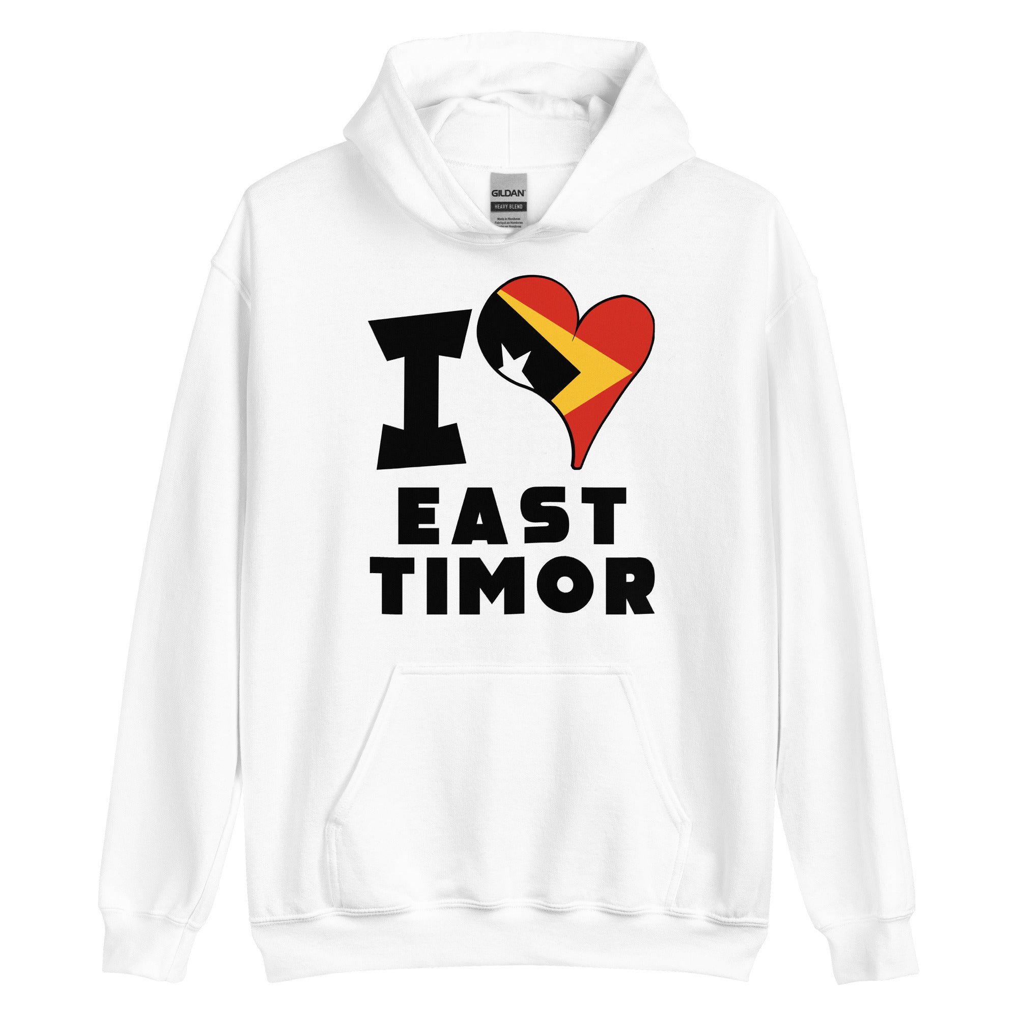 Unisex Hoodie - I Love East Timor Flag