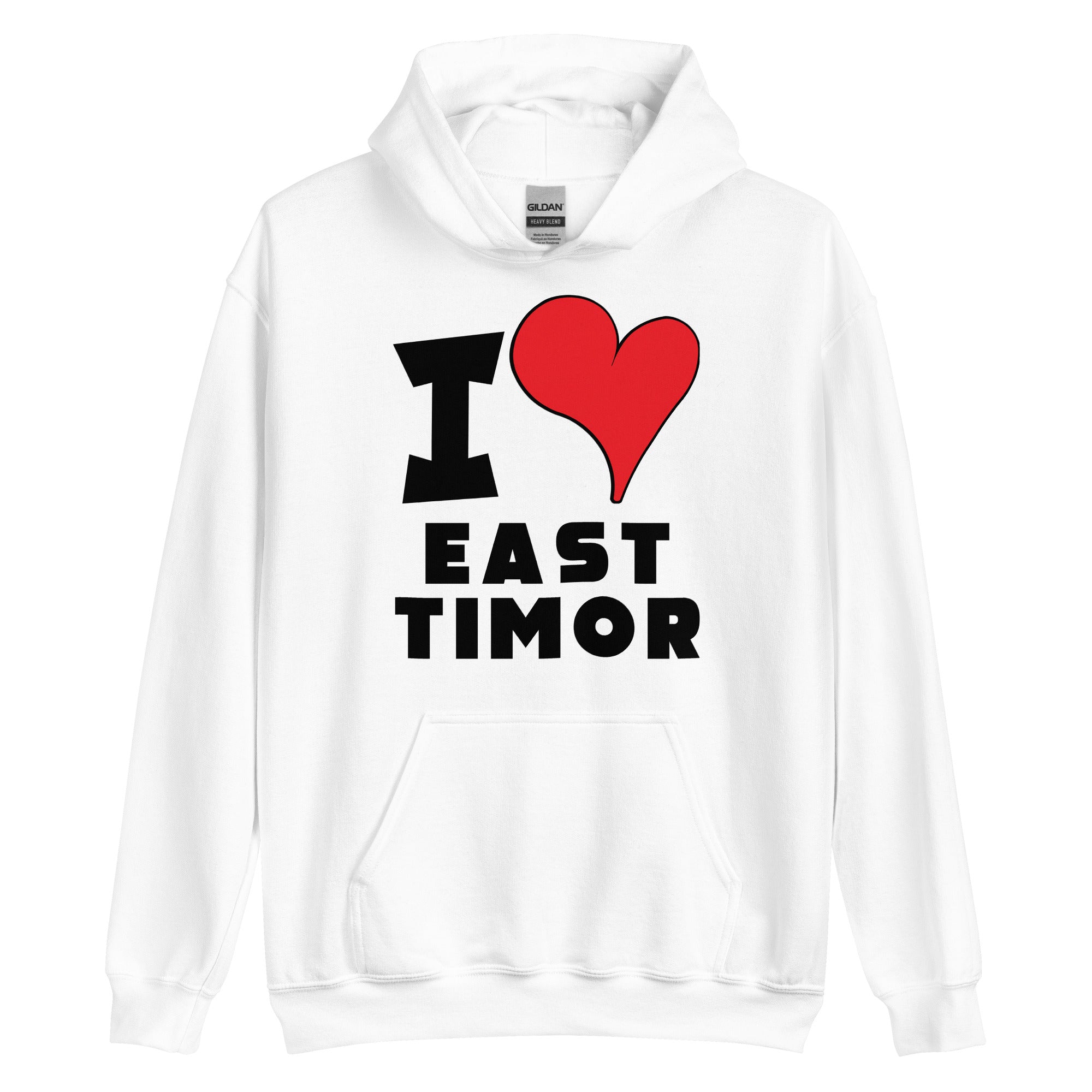 Unisex Hoodie - I Love East Timor Red