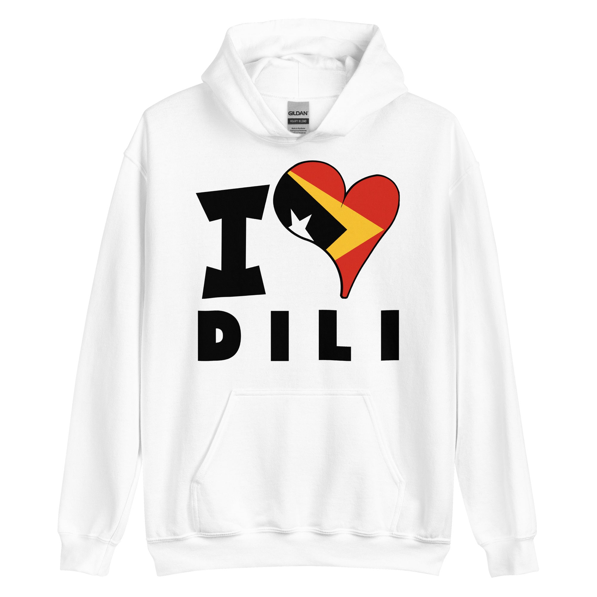 Unisex Hoodie - I Love Dili Flag