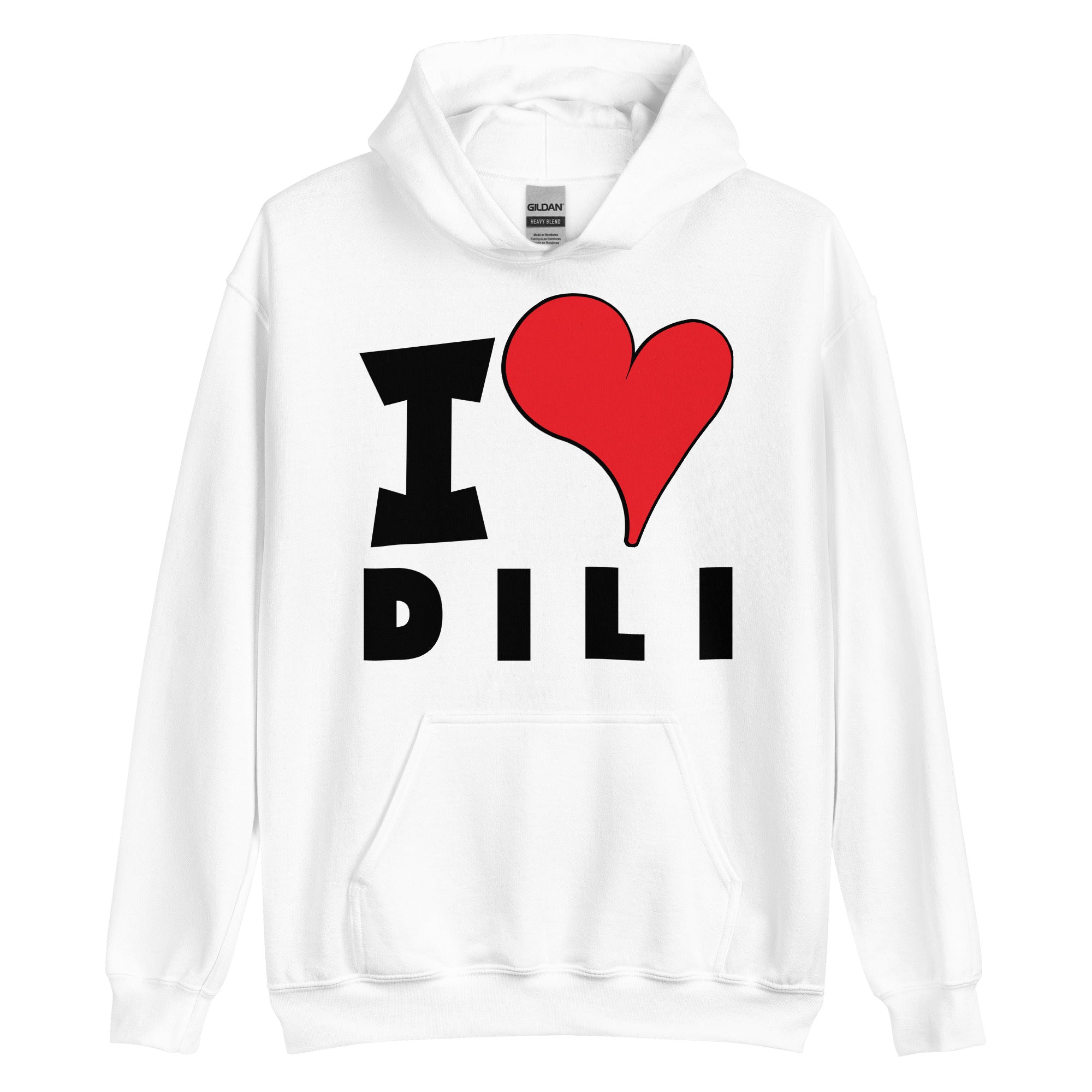 Unisex Hoodie - I Love Dili Red