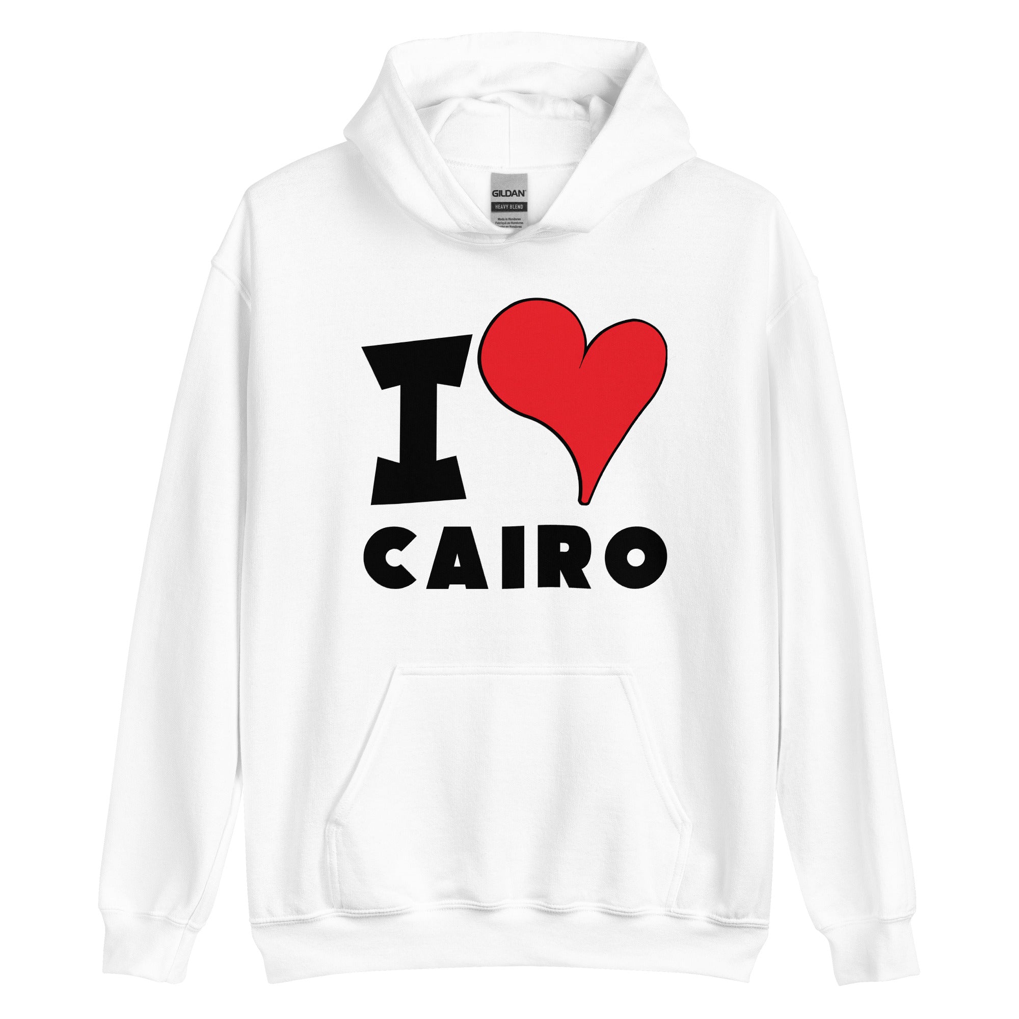 Unisex Hoodie - I Love Cairo Red