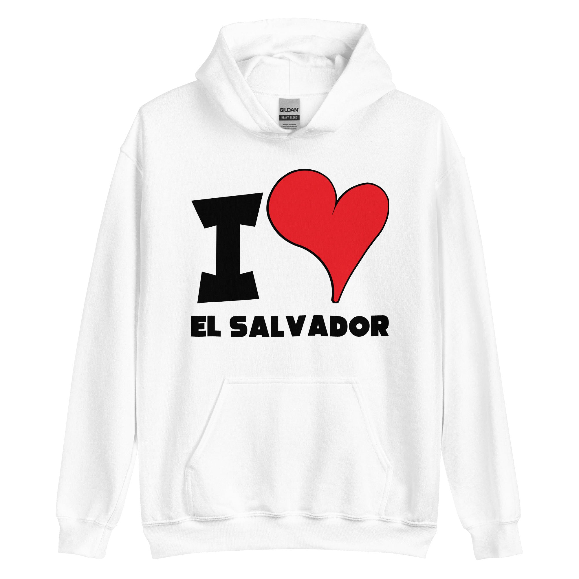 Unisex Hoodie - I Love El Salvador Red