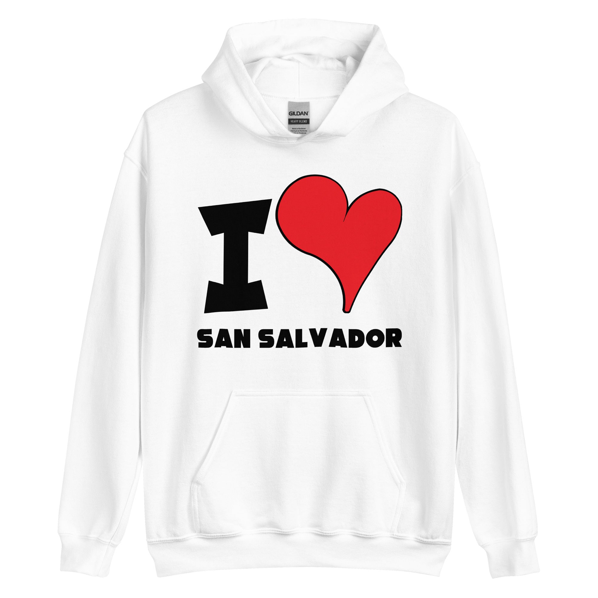 Unisex Hoodie - I Love San Salvador Red