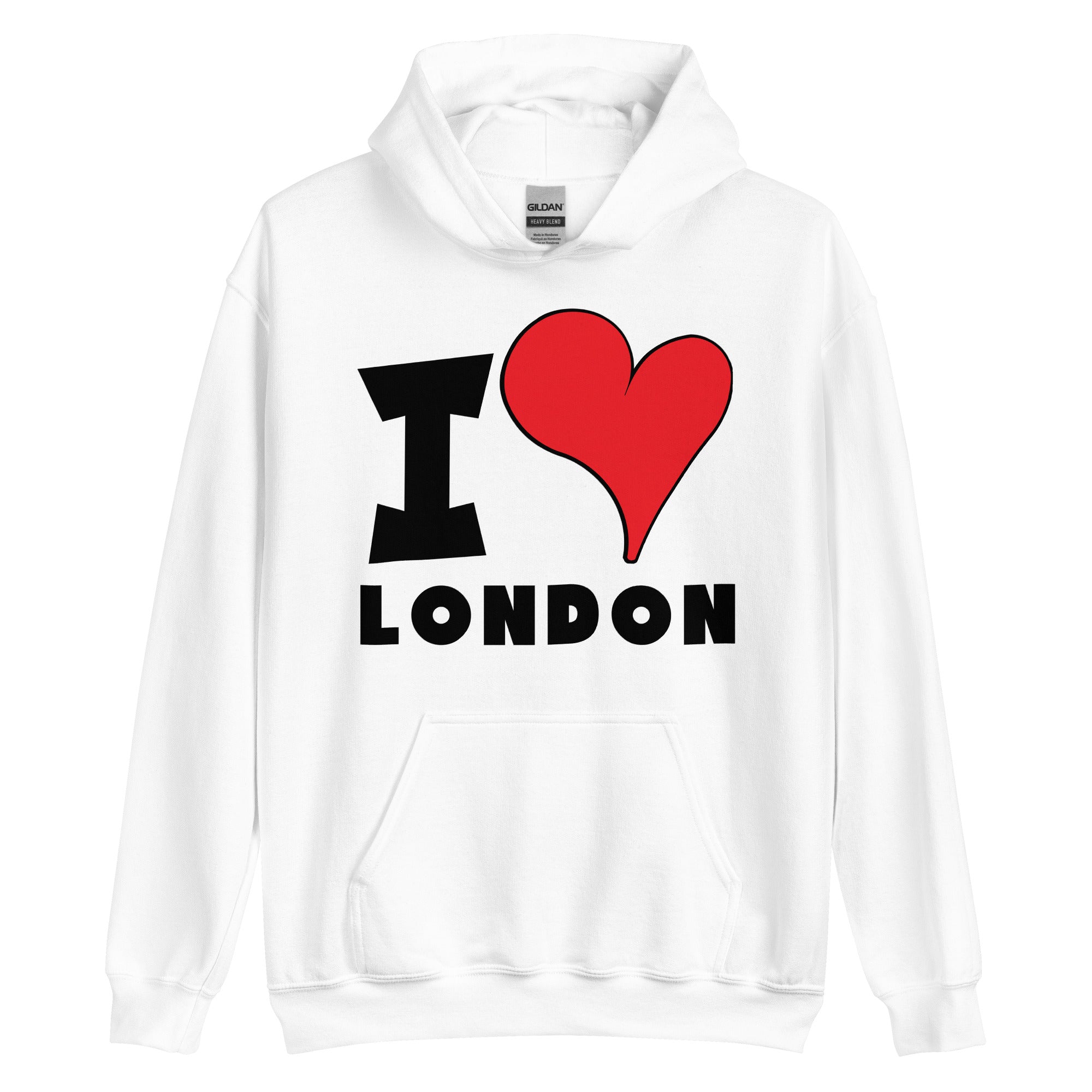 Unisex Hoodie - I Love London Red