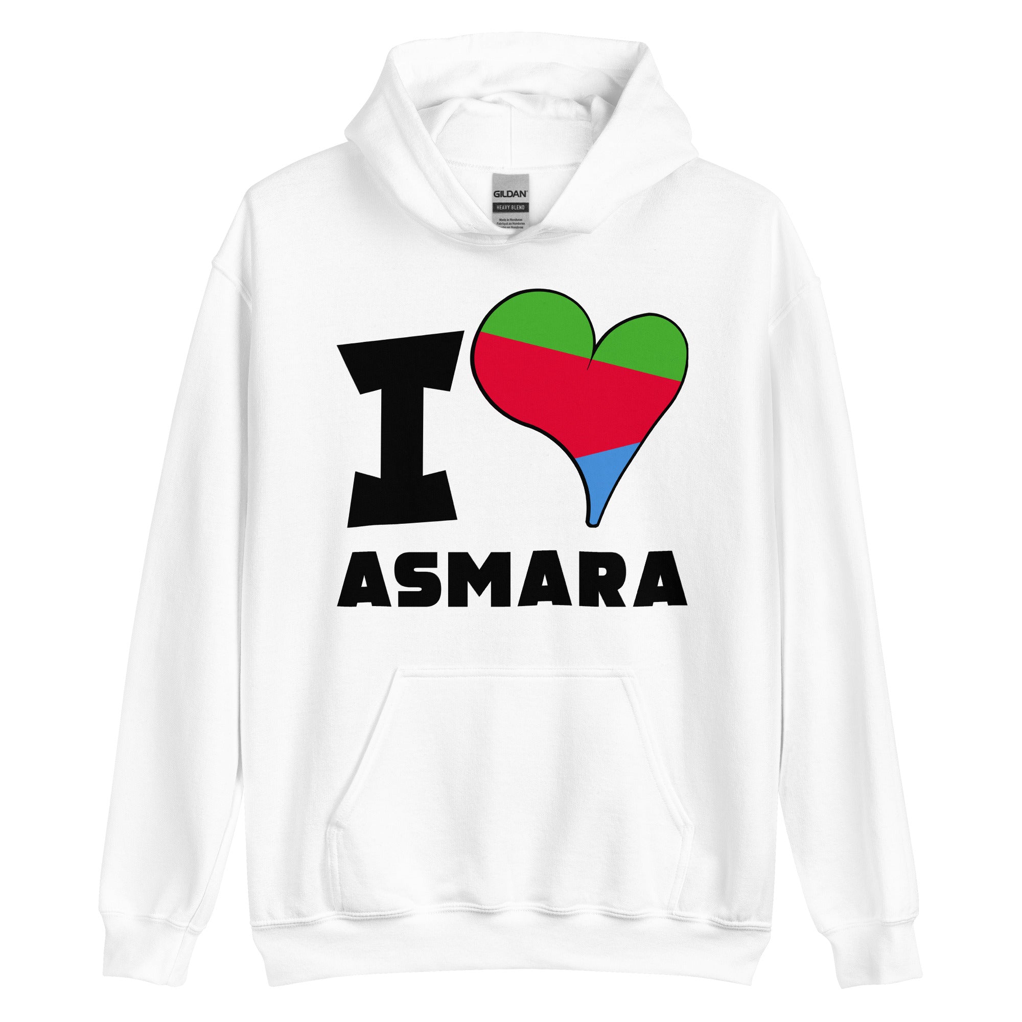 Unisex Hoodie - I Love Asmara Flag