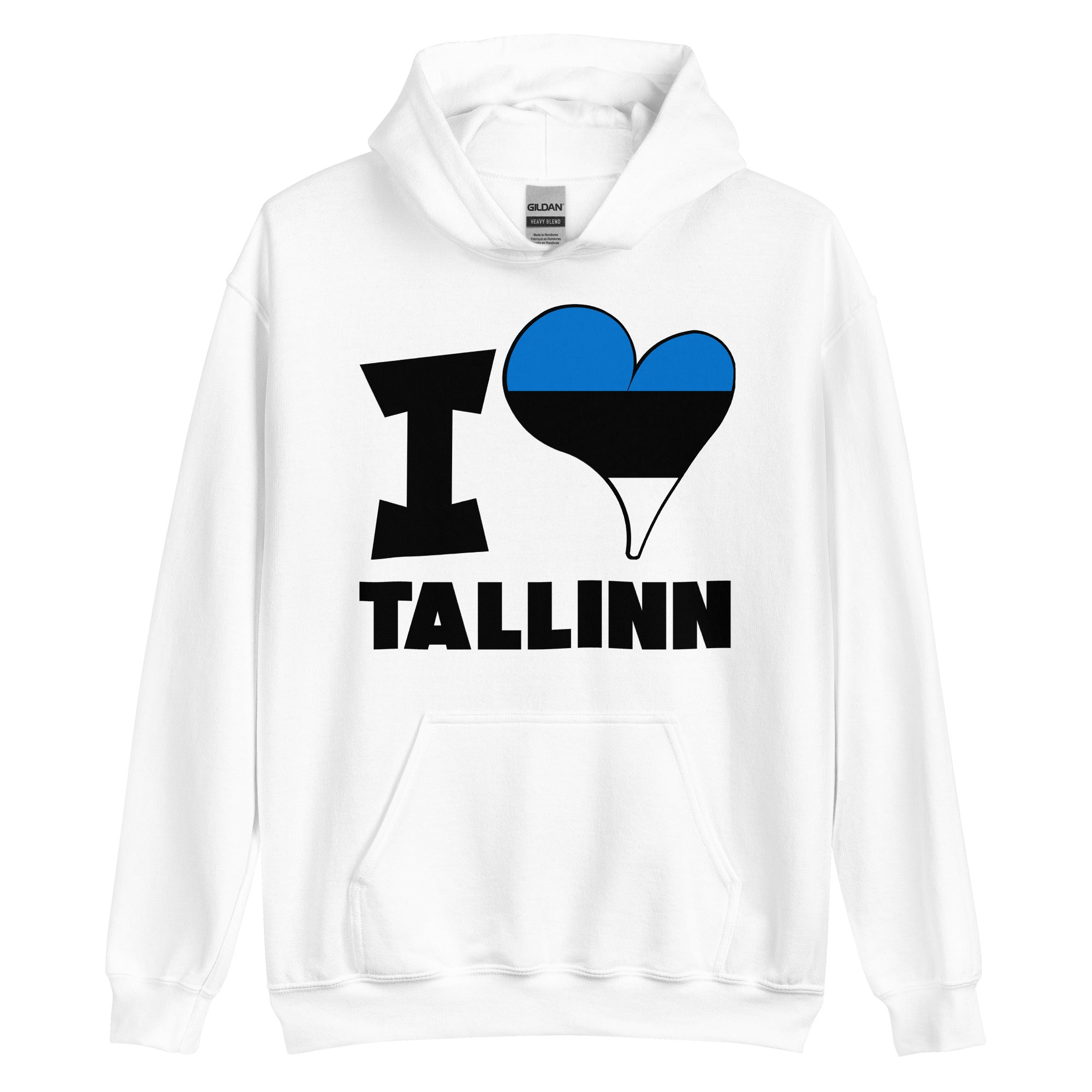 Unisex Hoodie - I Love Tallinn Flag