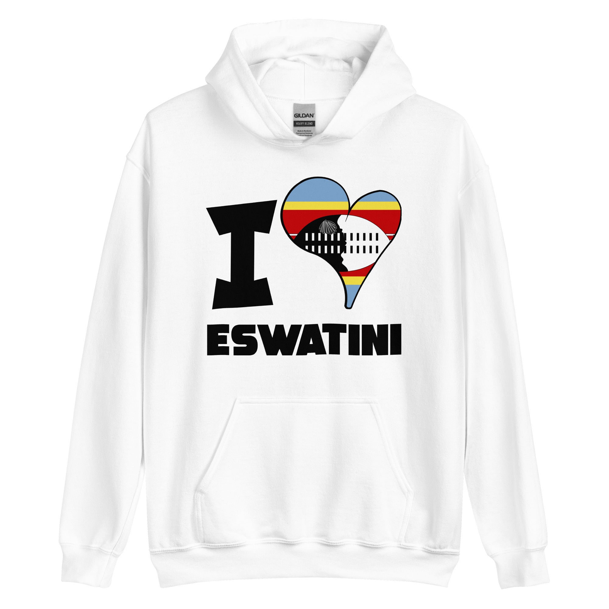 Unisex Hoodie - I Love Eswatini Flag