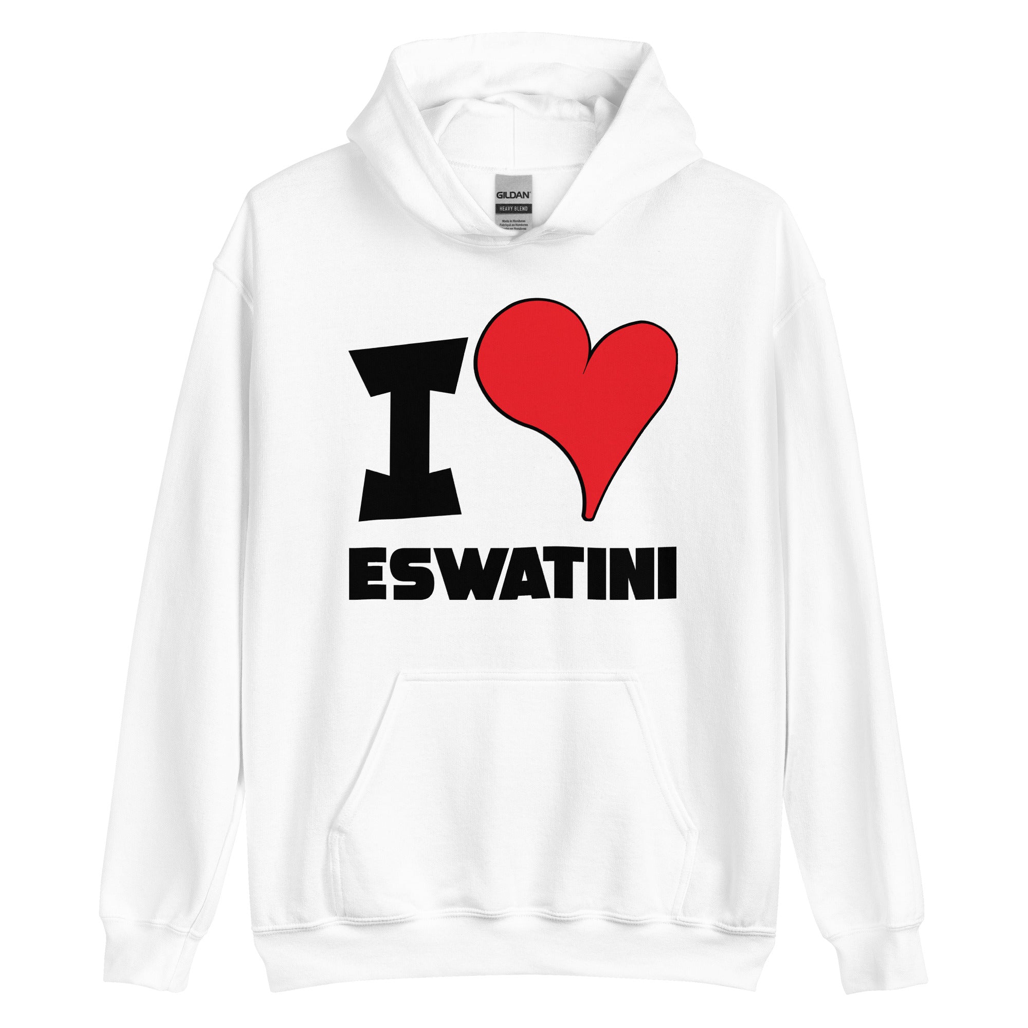 Unisex Hoodie - I Love Eswatini Red