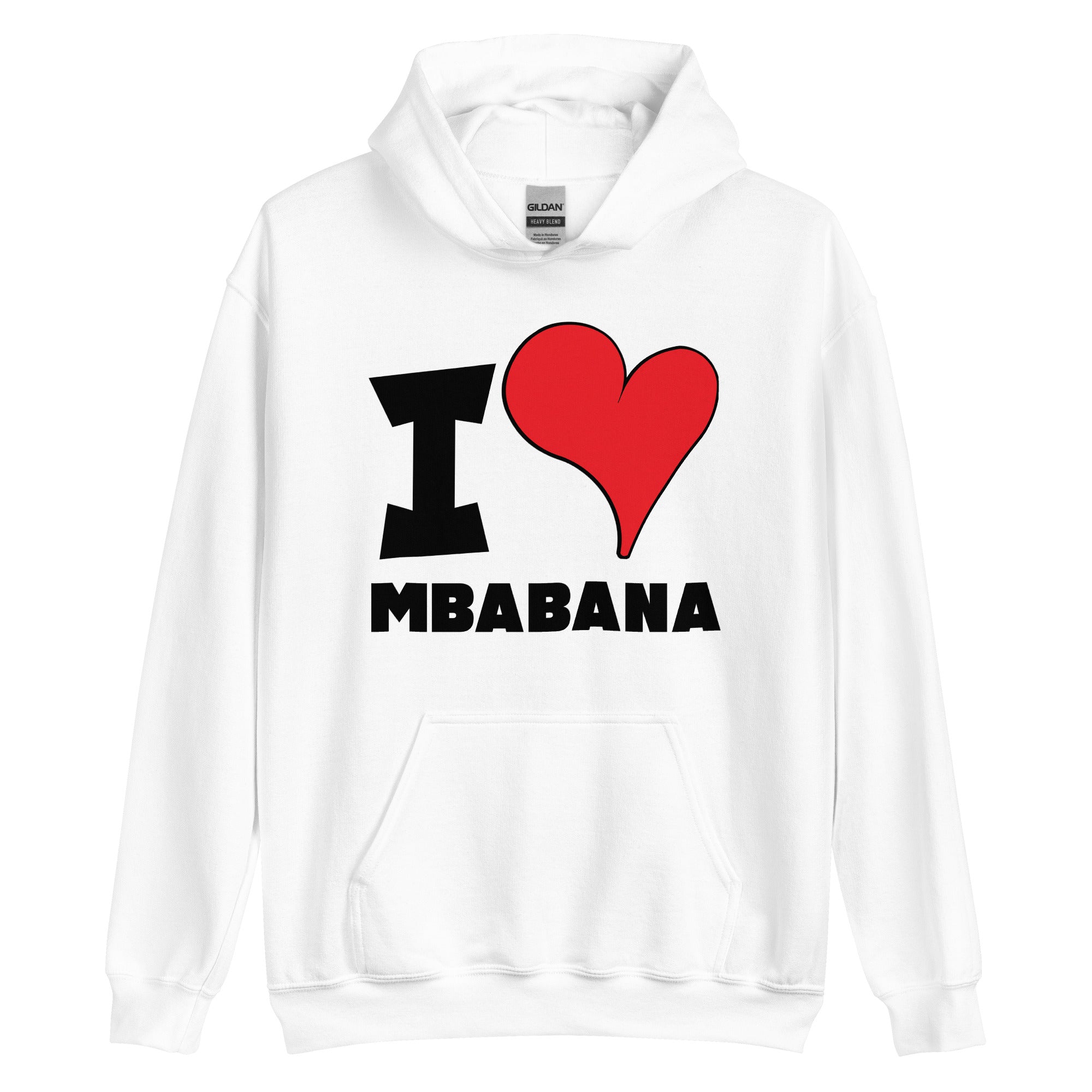 Unisex Hoodie - I Love Mbabane Red