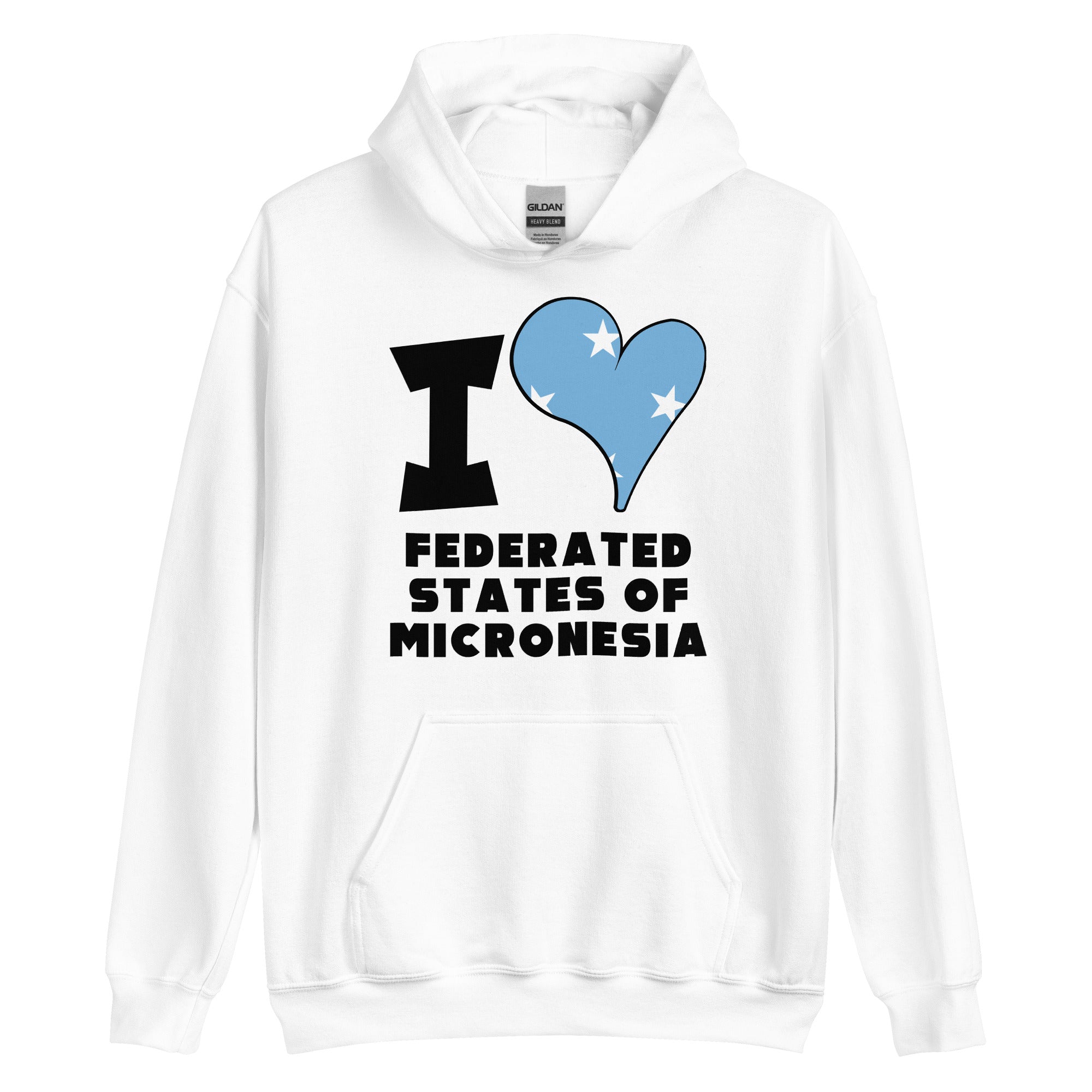 Unisex Hoodie - I Love Federated States of Micronesia Flag