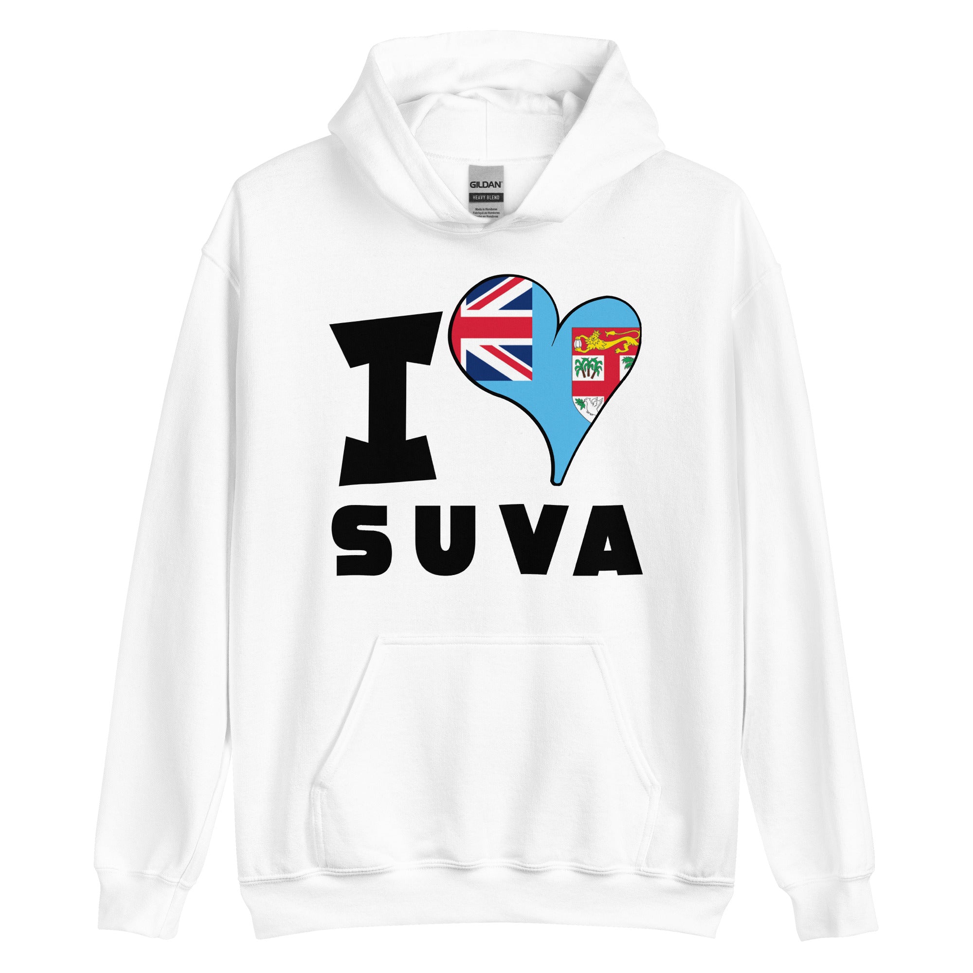 Unisex Hoodie - I Love Suva Flag